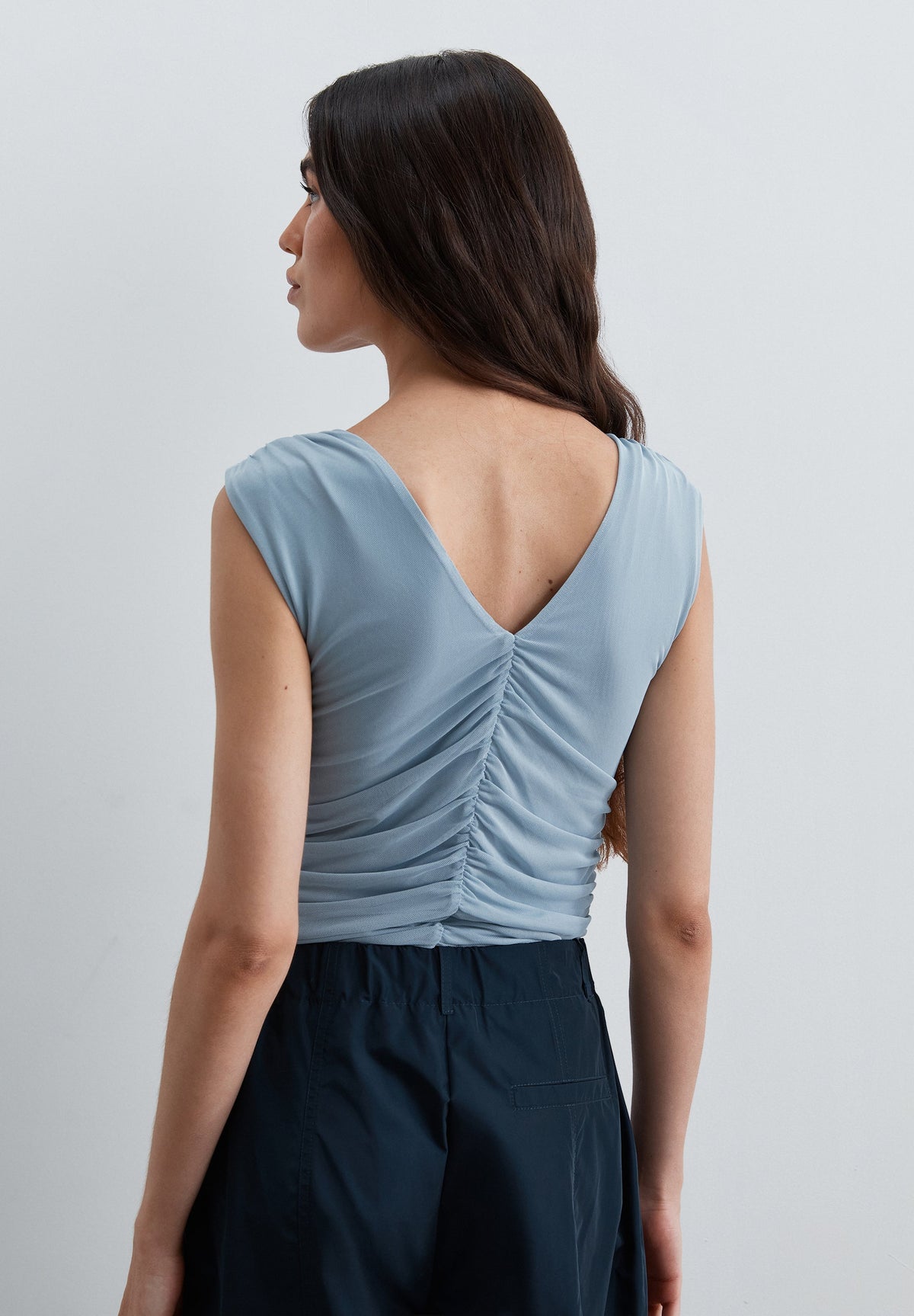 SCDRAPPED MESH TEE
