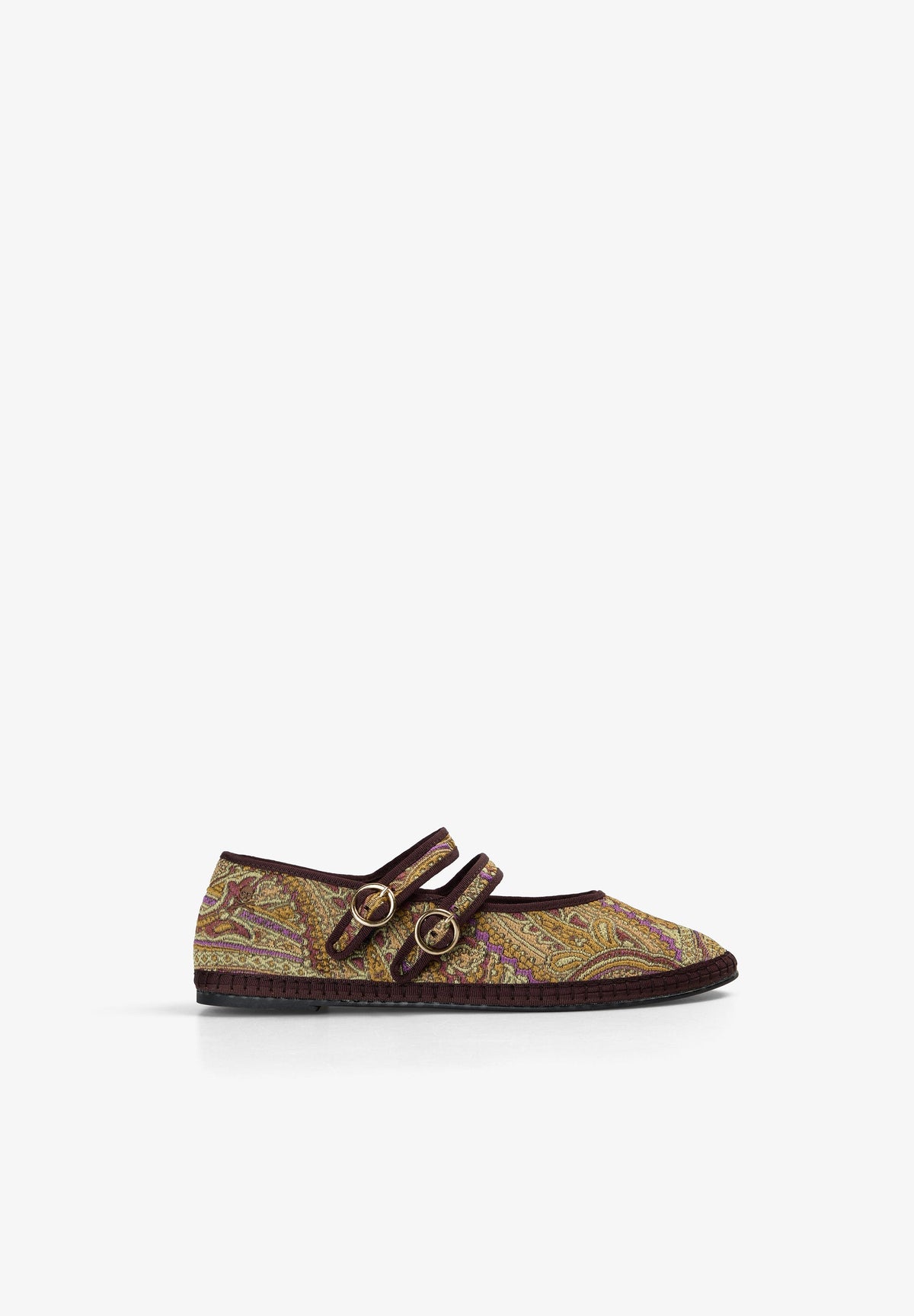 CONTRAST PAISLEY BALLET FLATS
