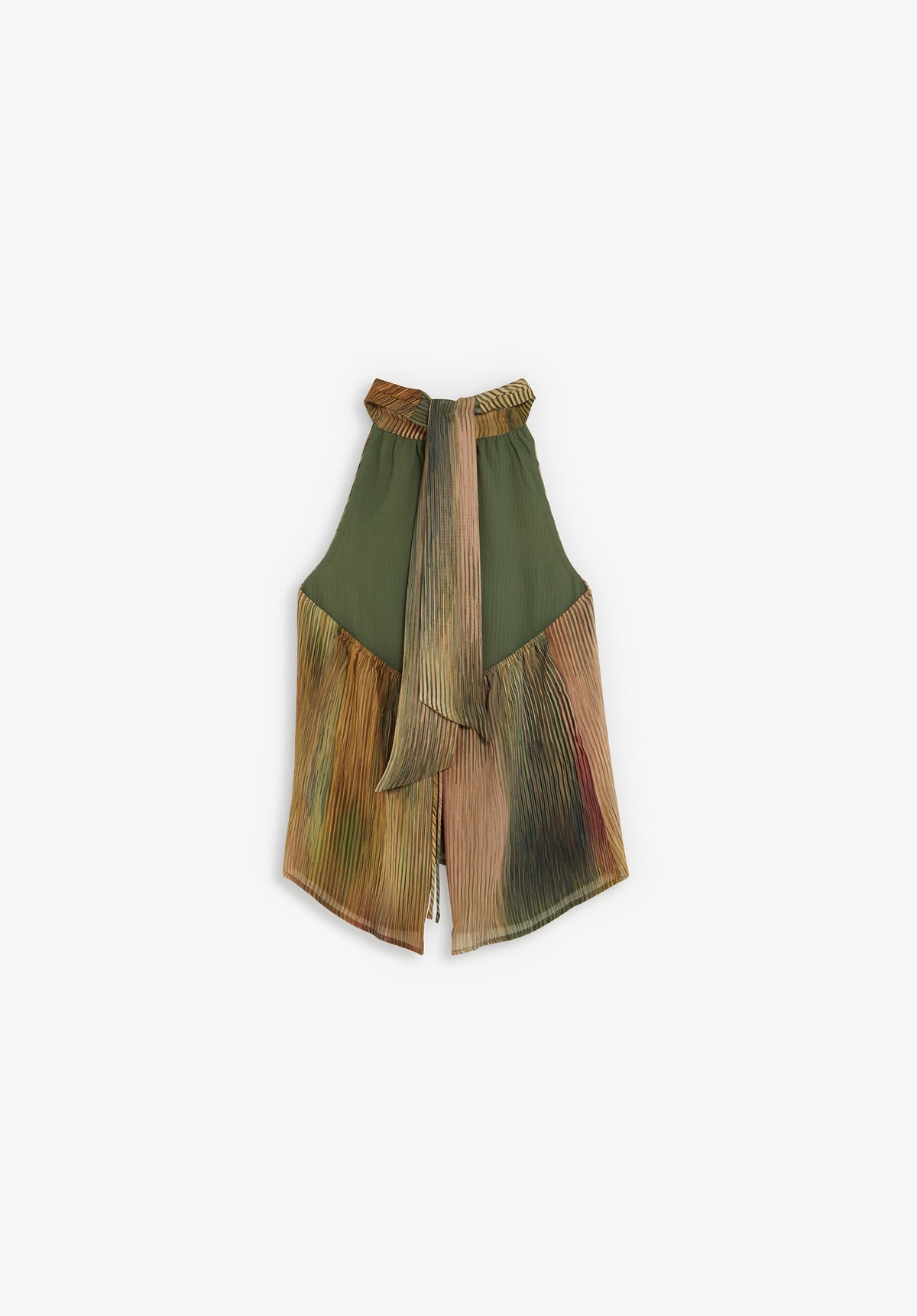 MULTICOLOURED PLEATED TOP