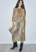 MULTICOLOURED PLEATED BLOUSE