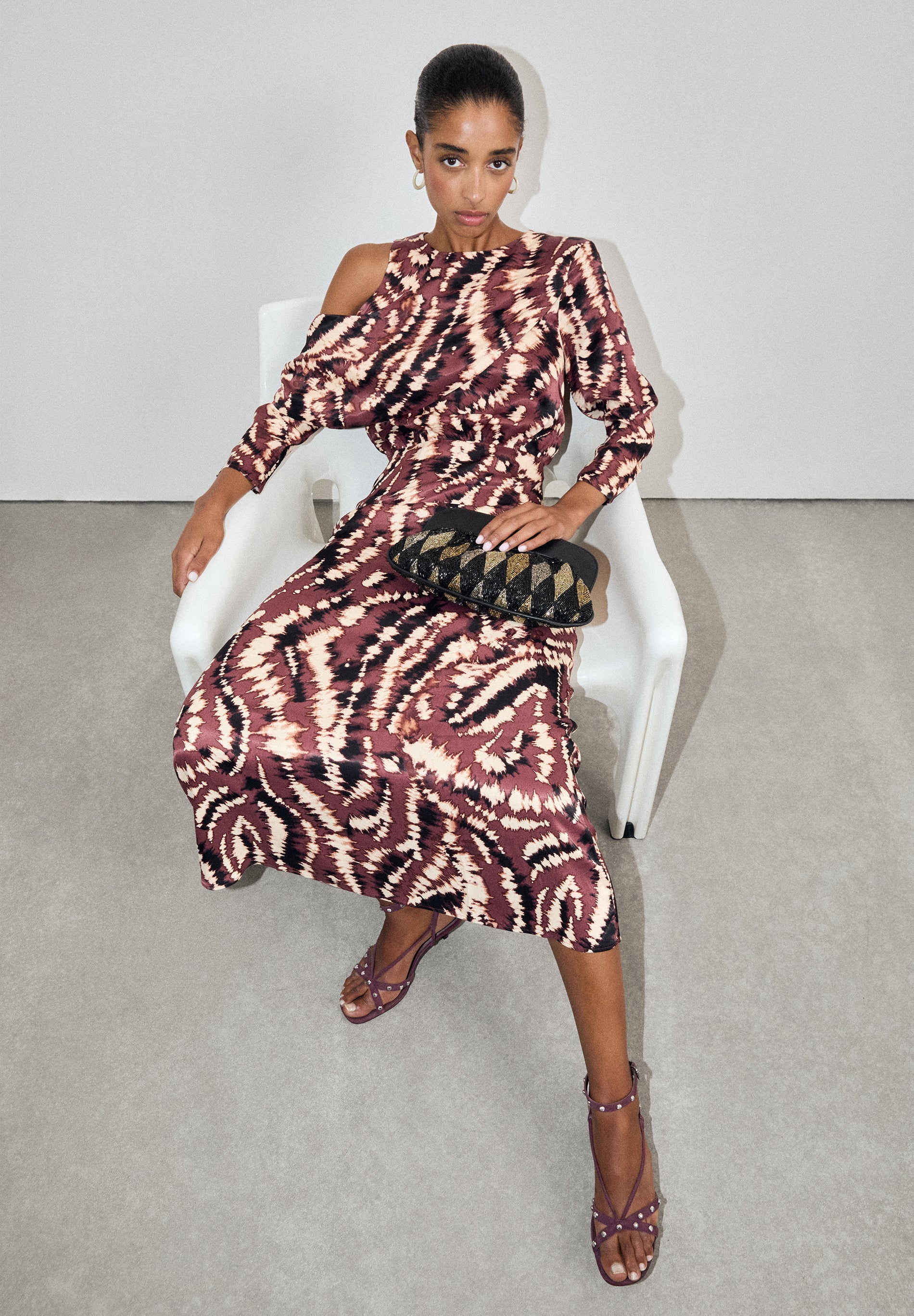 ASYMMETRIC TIE-DYE DRESS