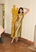 FLOWING METALLIC MIDI DRESS