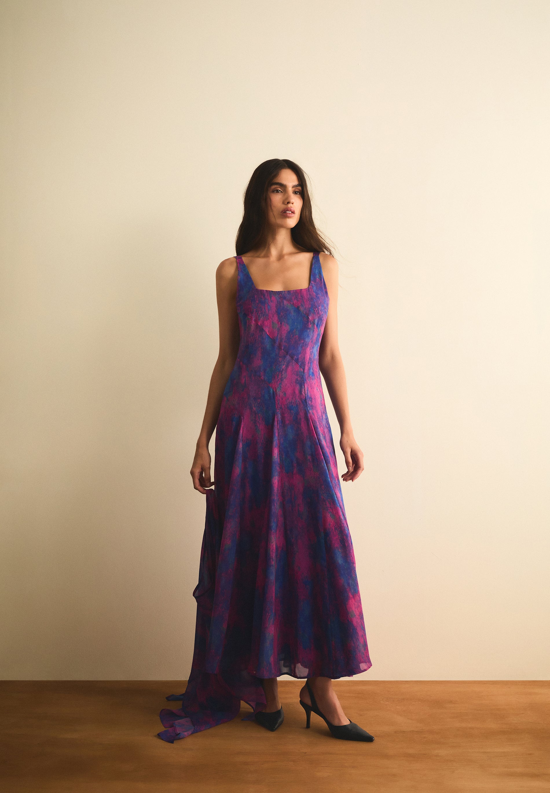 SCRF FLOWY SLIP DRESS