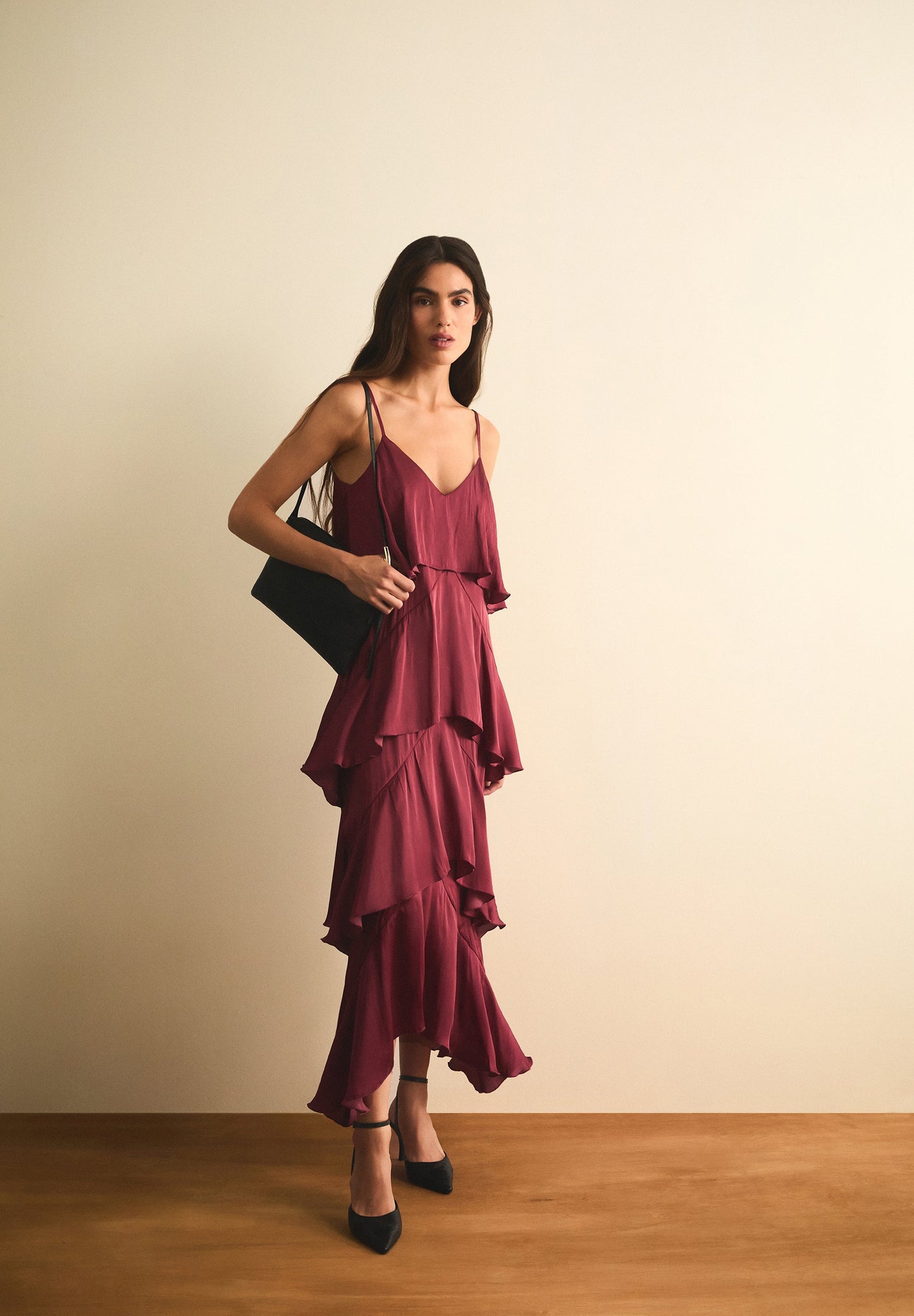 SCSLIP RUFFLE DRESS