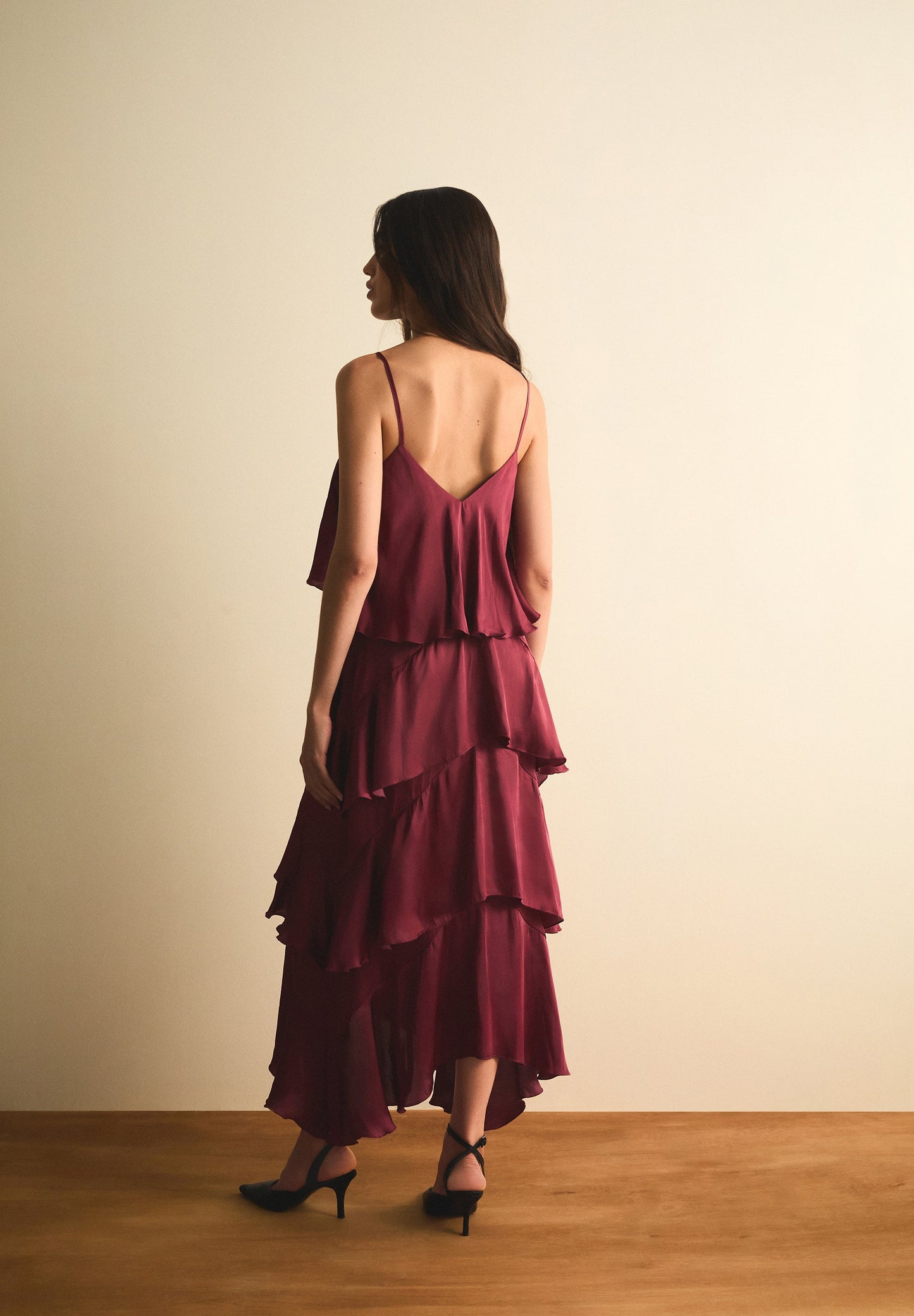 SCSLIP RUFFLE DRESS