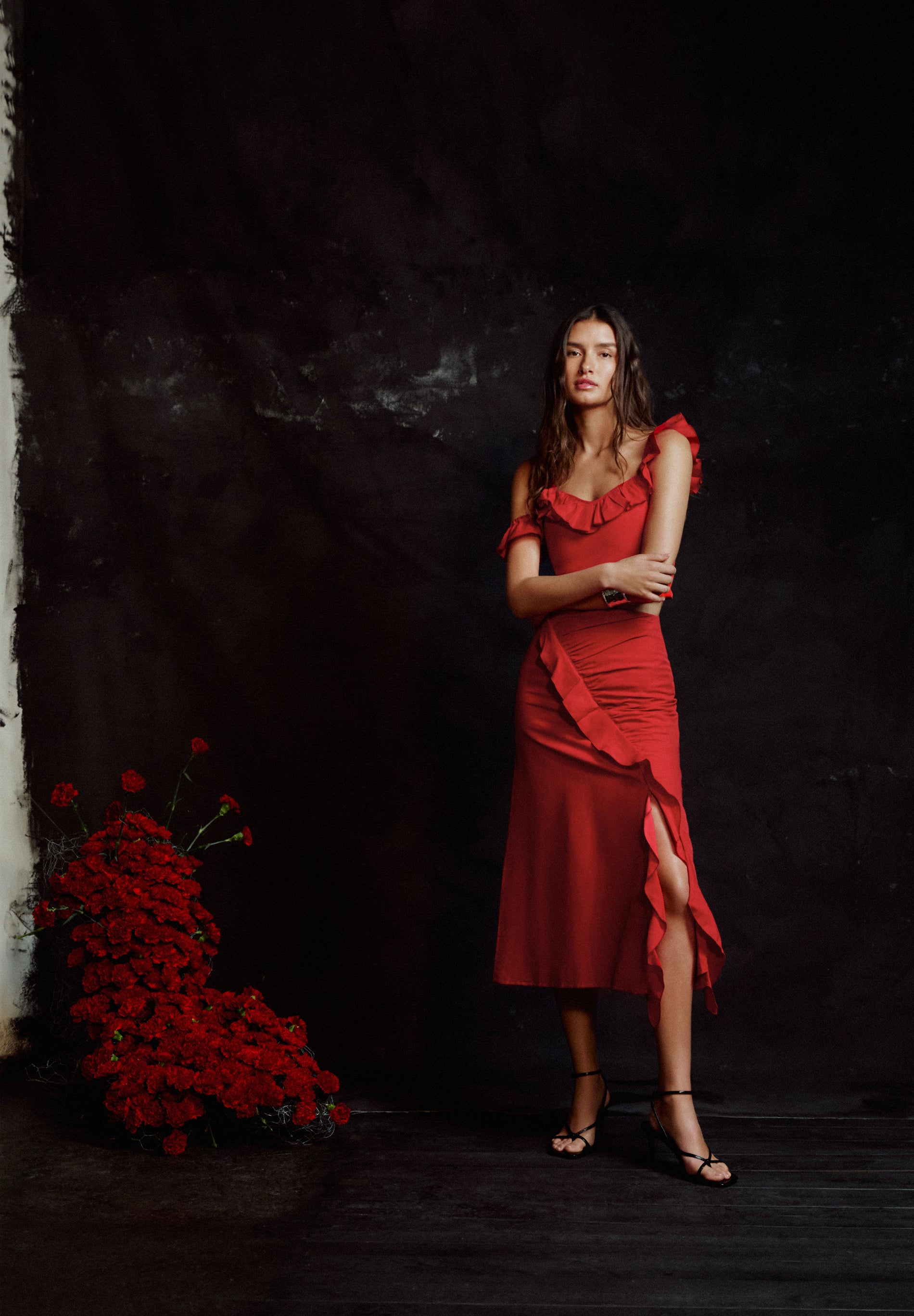 SCLINEN RUFFLE SKIRT