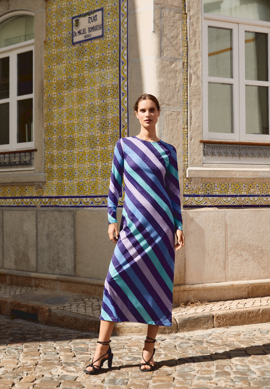 LUREX STRIPES DRESS