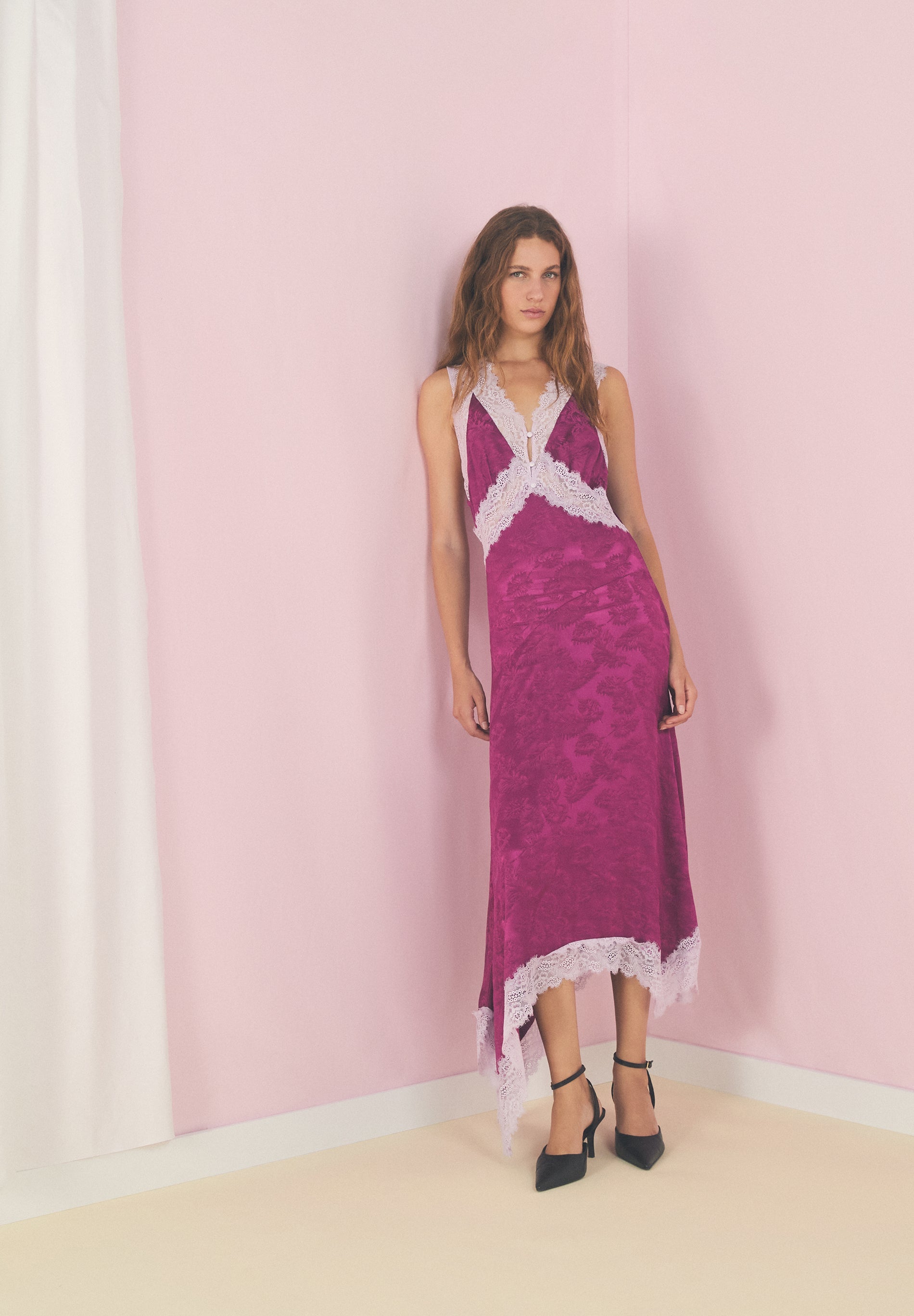 JACQUARD CAMISOLE DRESS