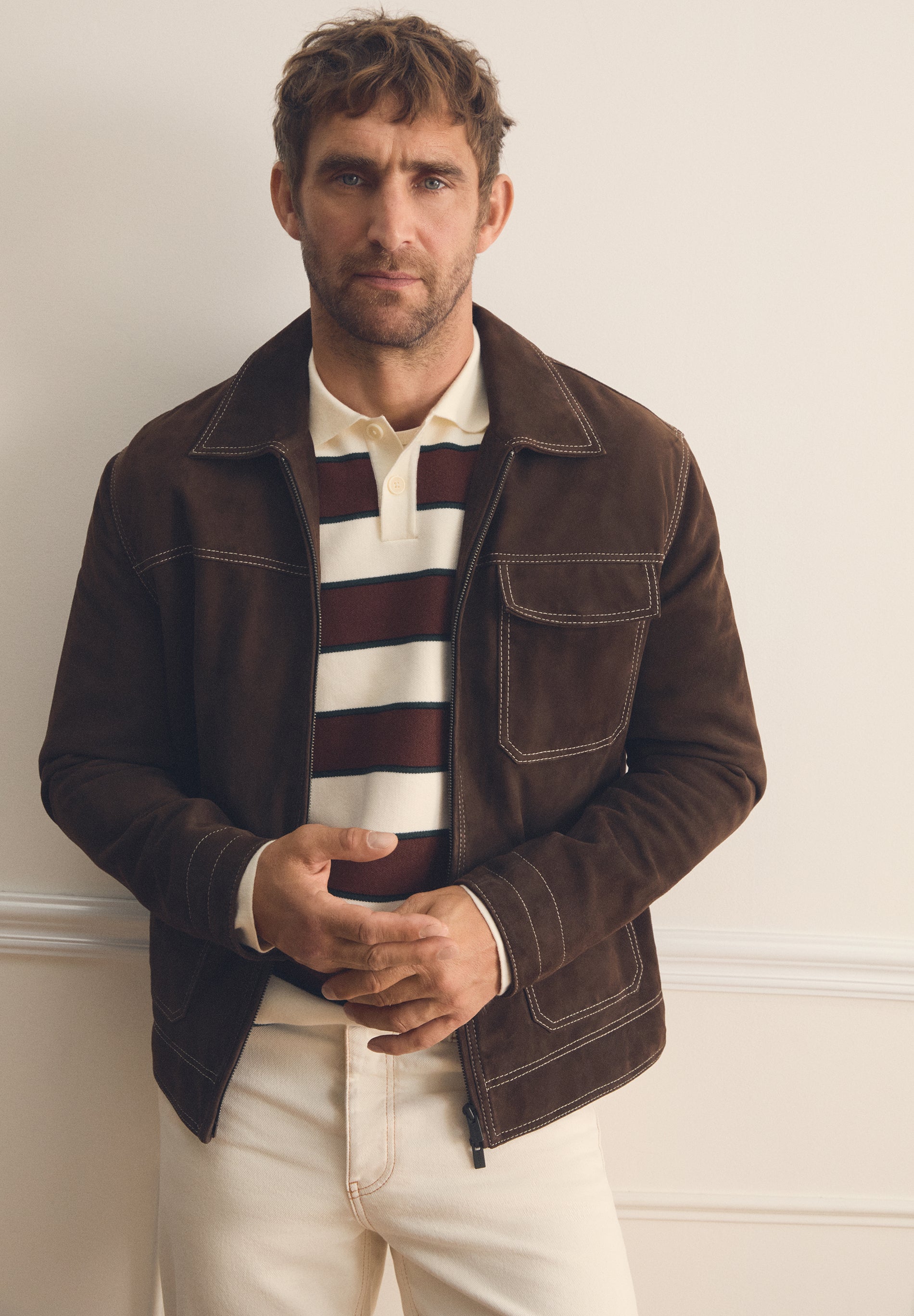 SCSTITCH SUEDE JACKET
