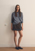 SCSTUDS DUOLEATHER MINI SKIRT