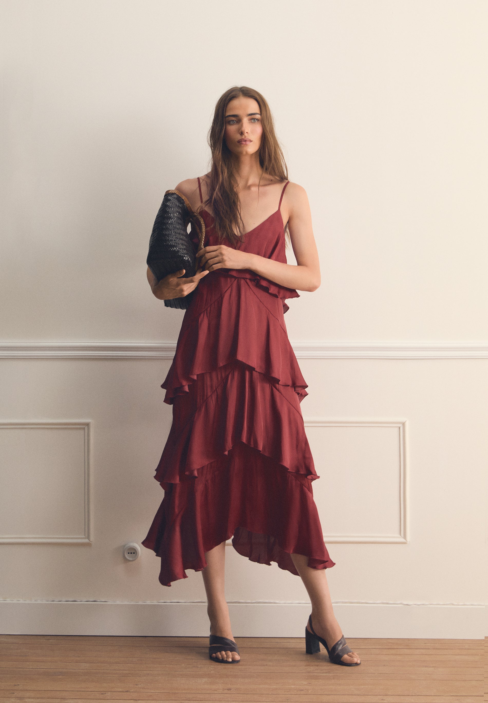 SCSLIP RUFFLE DRESS
