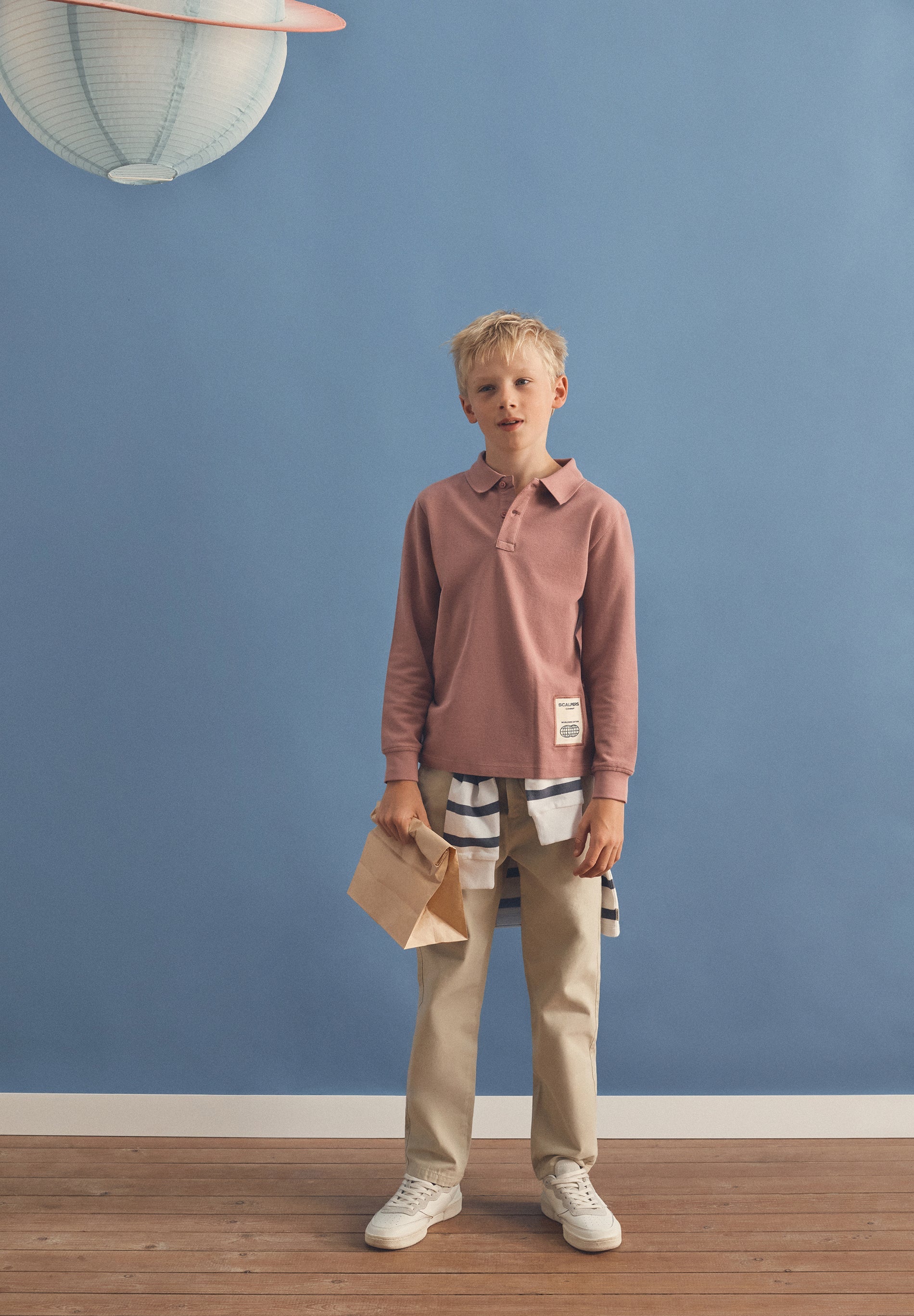 SCBACK SKULL LS POLO KIDS