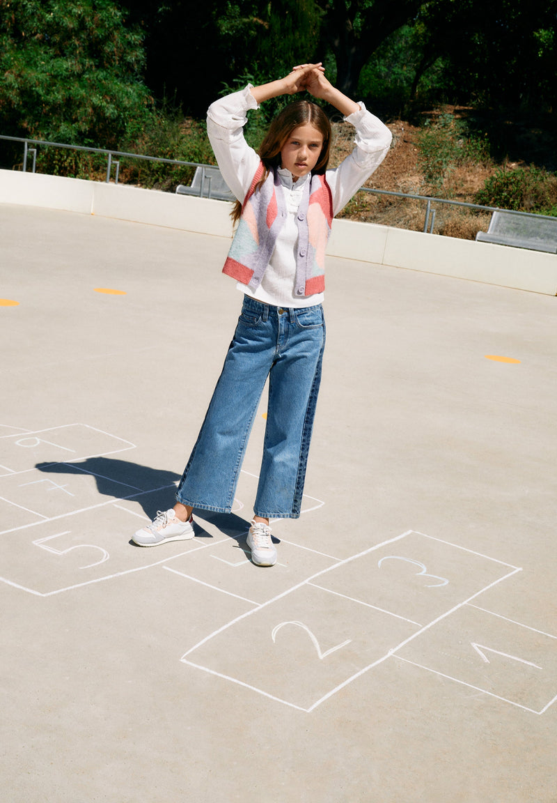 GEOMETRIC VEST TRICOT GIRLS