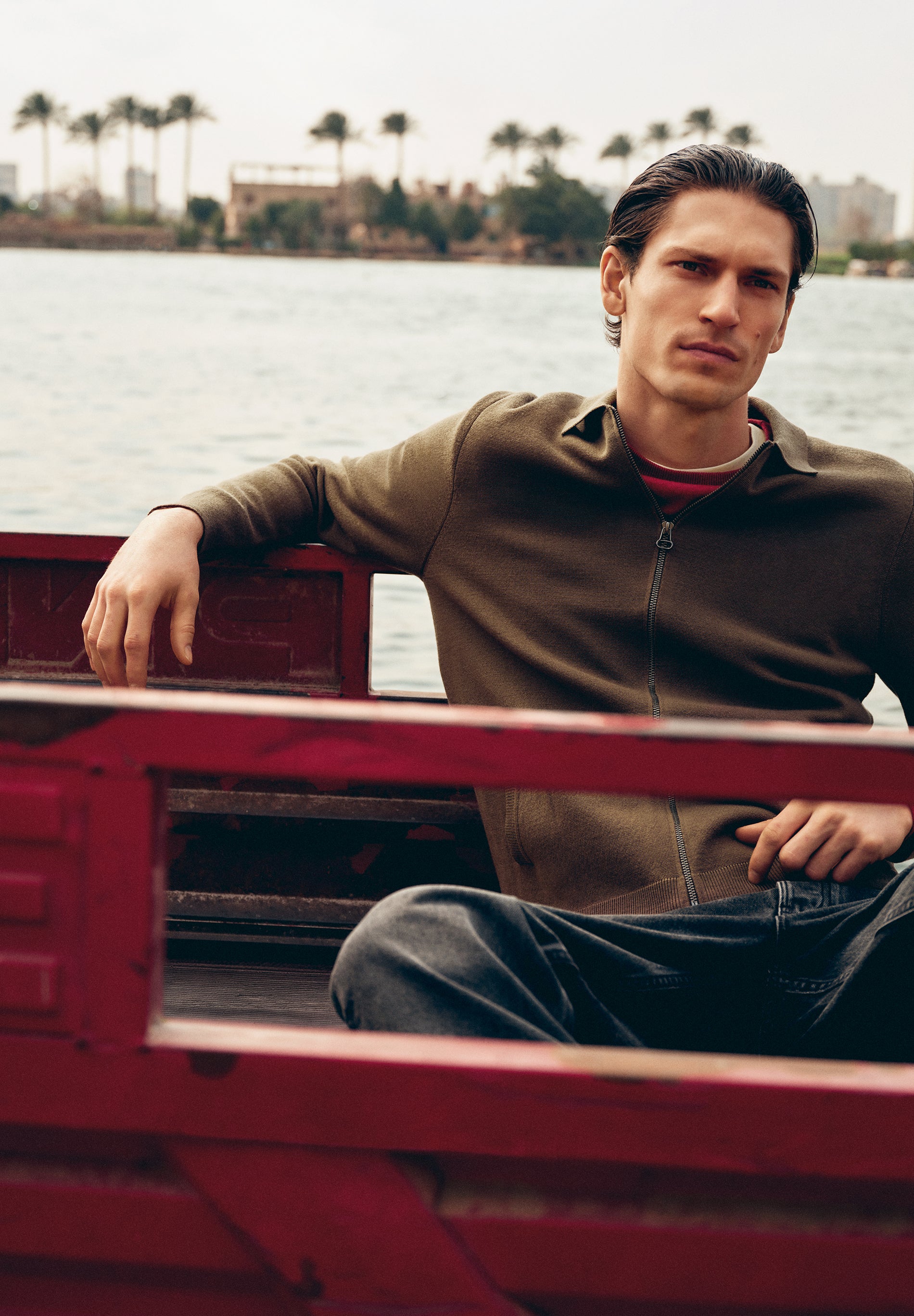 WOOL CARDIGAN WITH ZIP