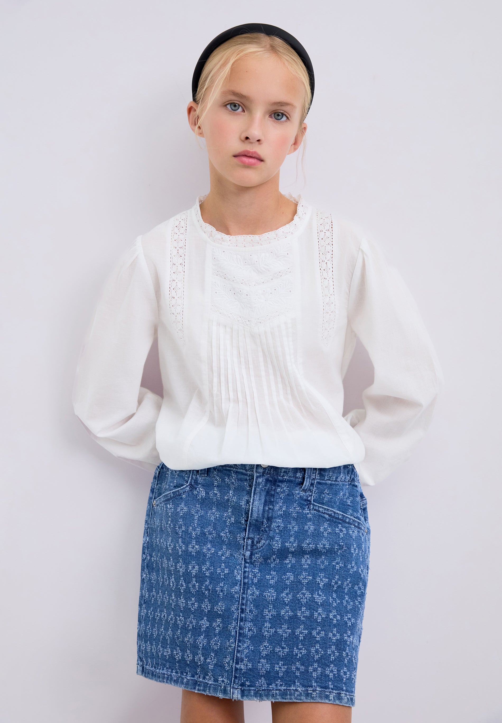 SCLASER DENIM SKIRT GIRLS