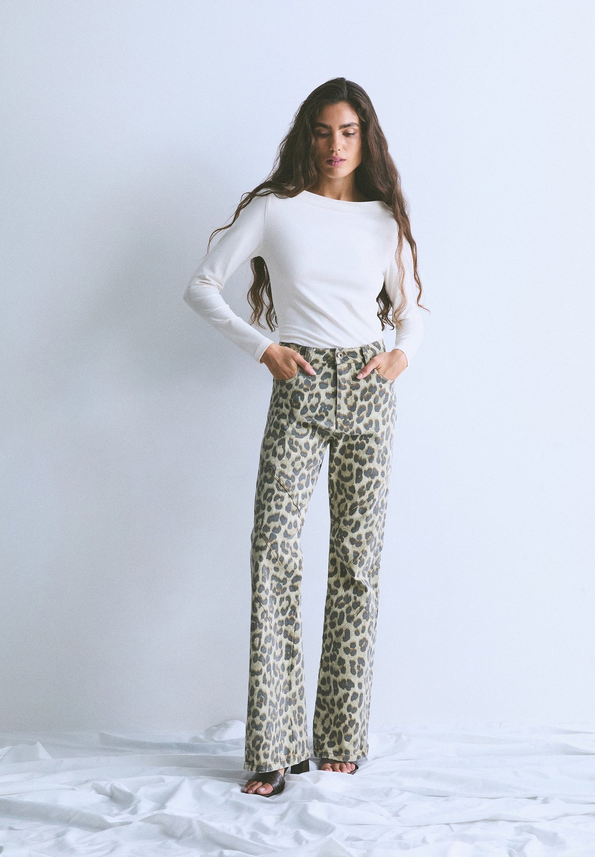 SCCANDY BELT ANIMAL DENIM PANT