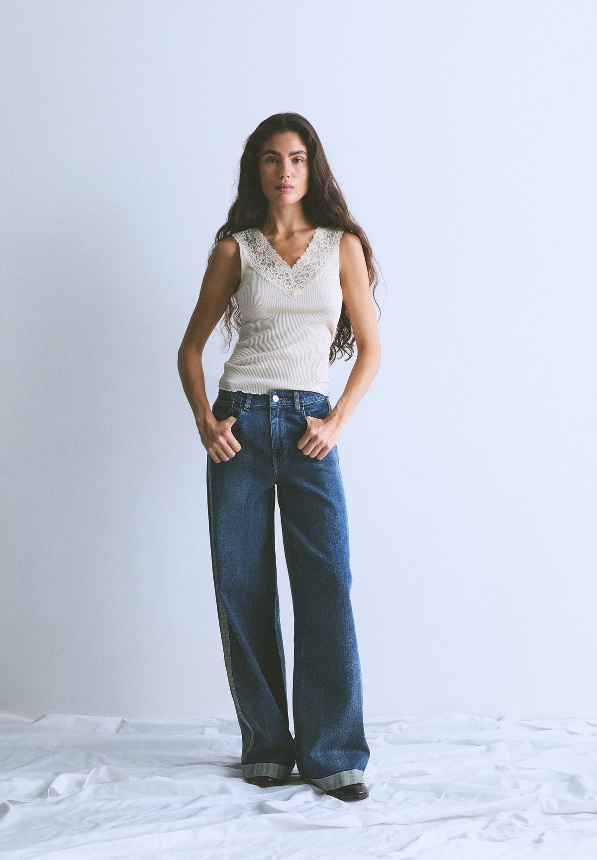 SCSIDETAPE DENIM PANT