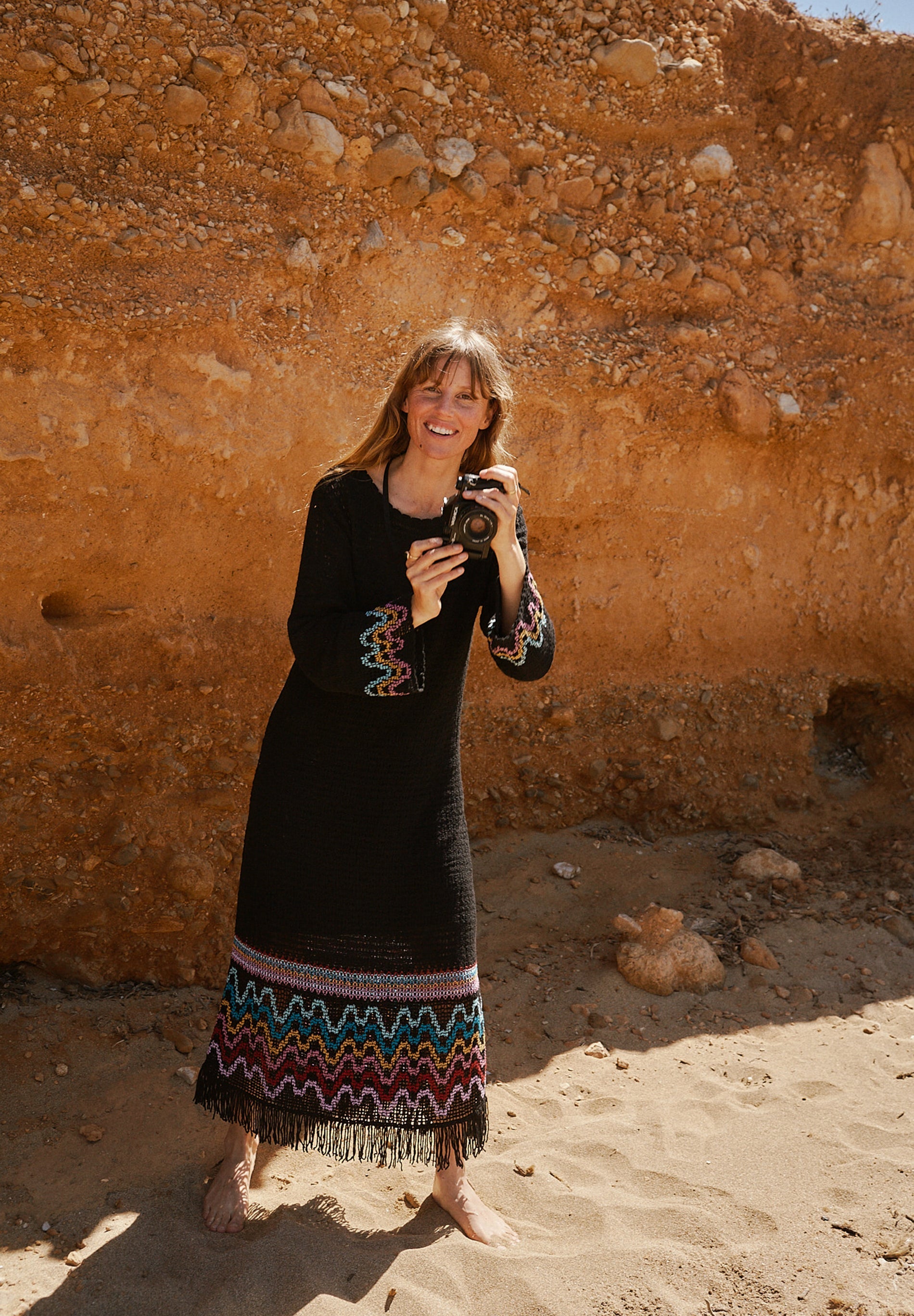 CROCHET DRESS WITH FRINGE DETAIL