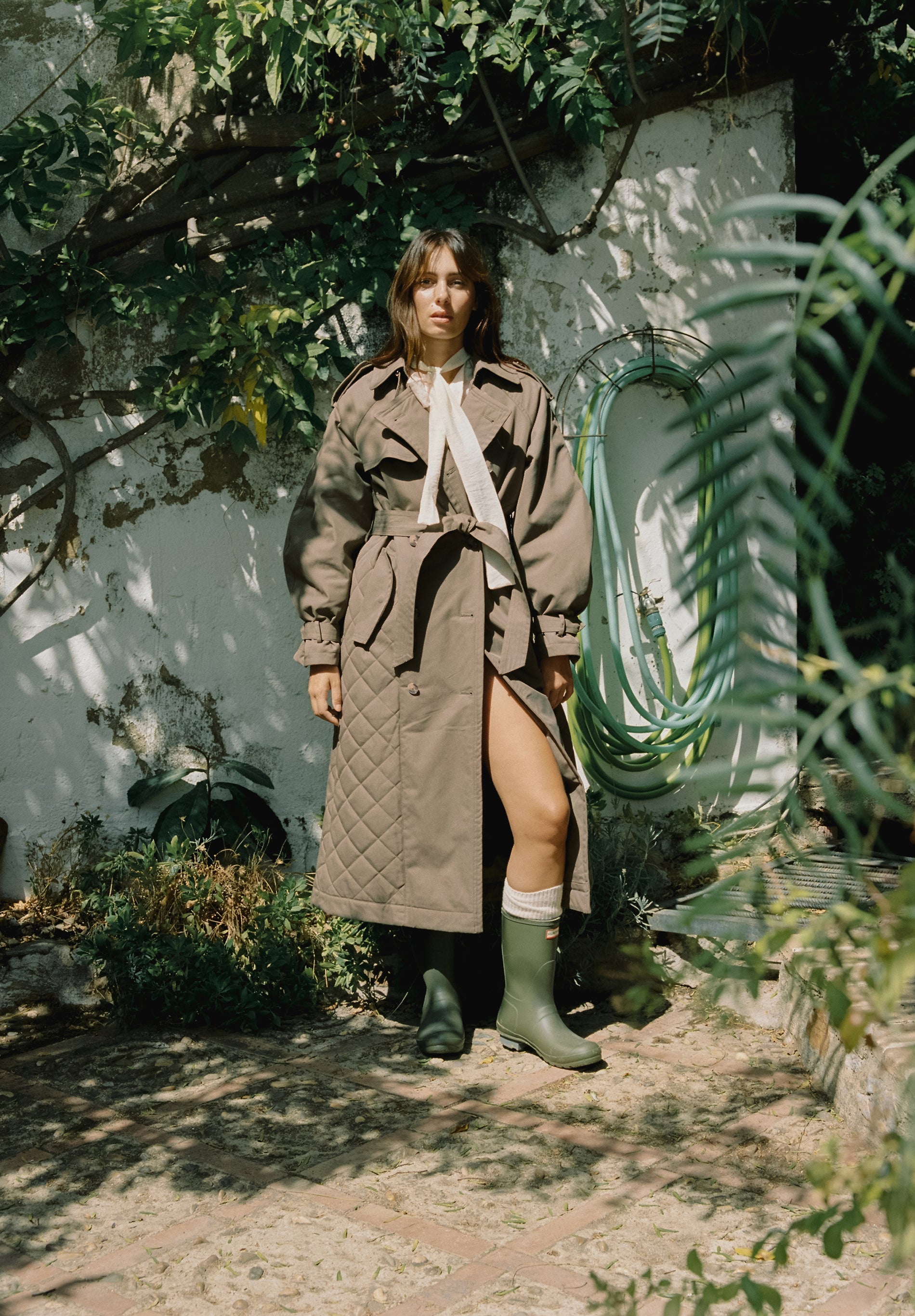 SCQUILTEDTRENCH COAT