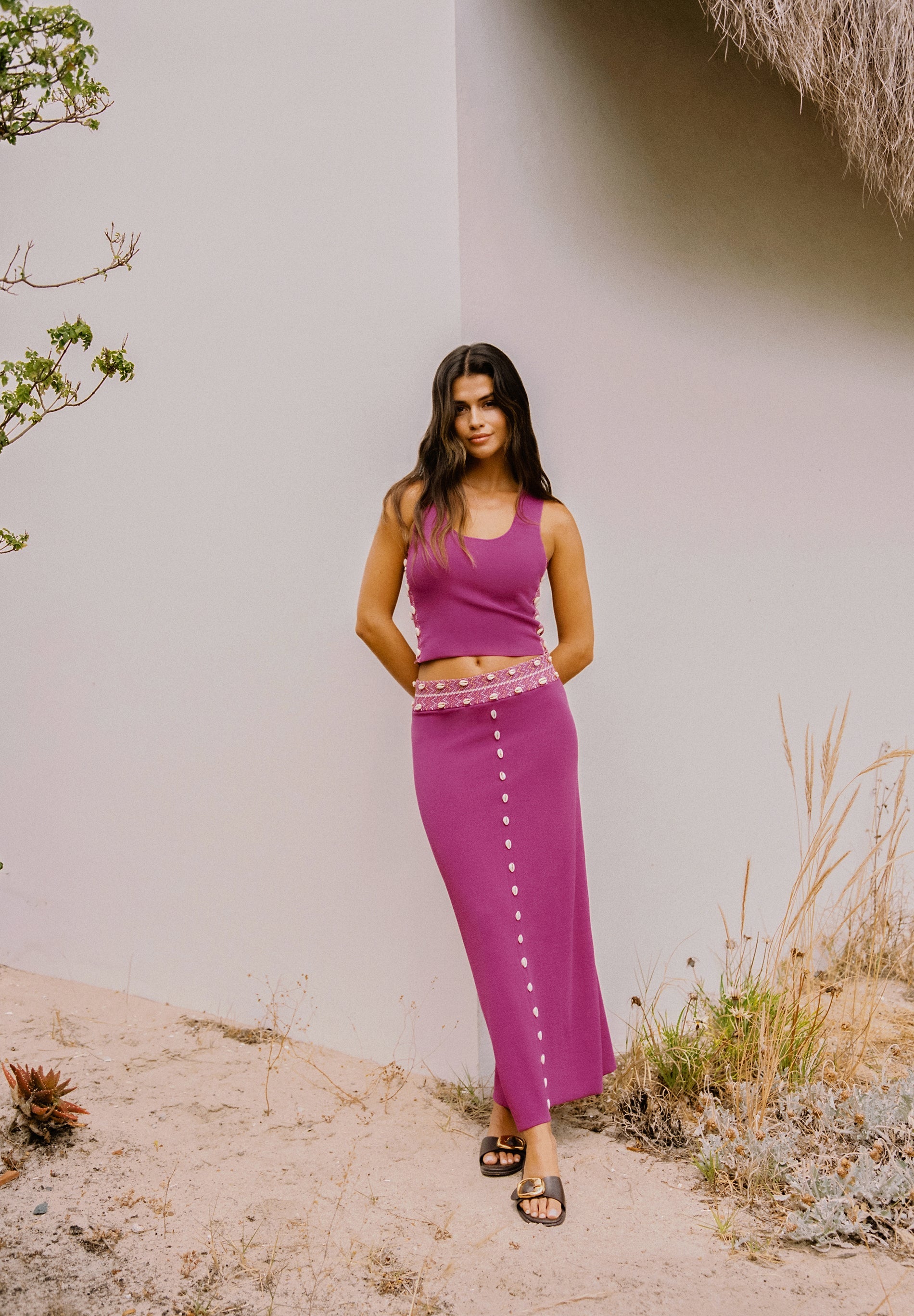 SHELL KNIT SKIRT