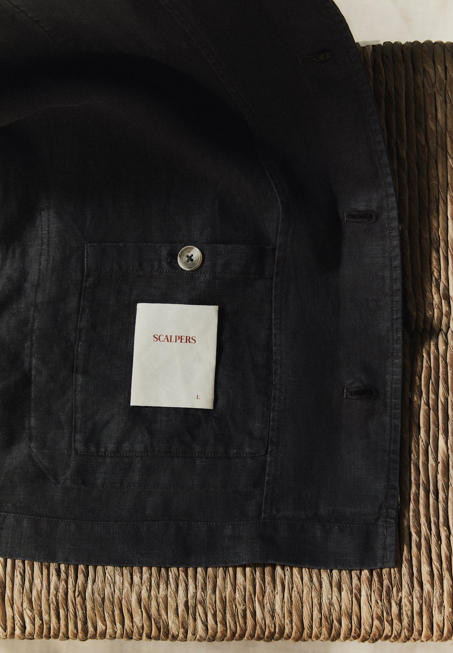 LINEN OVERSHIRT WITH POCKETS