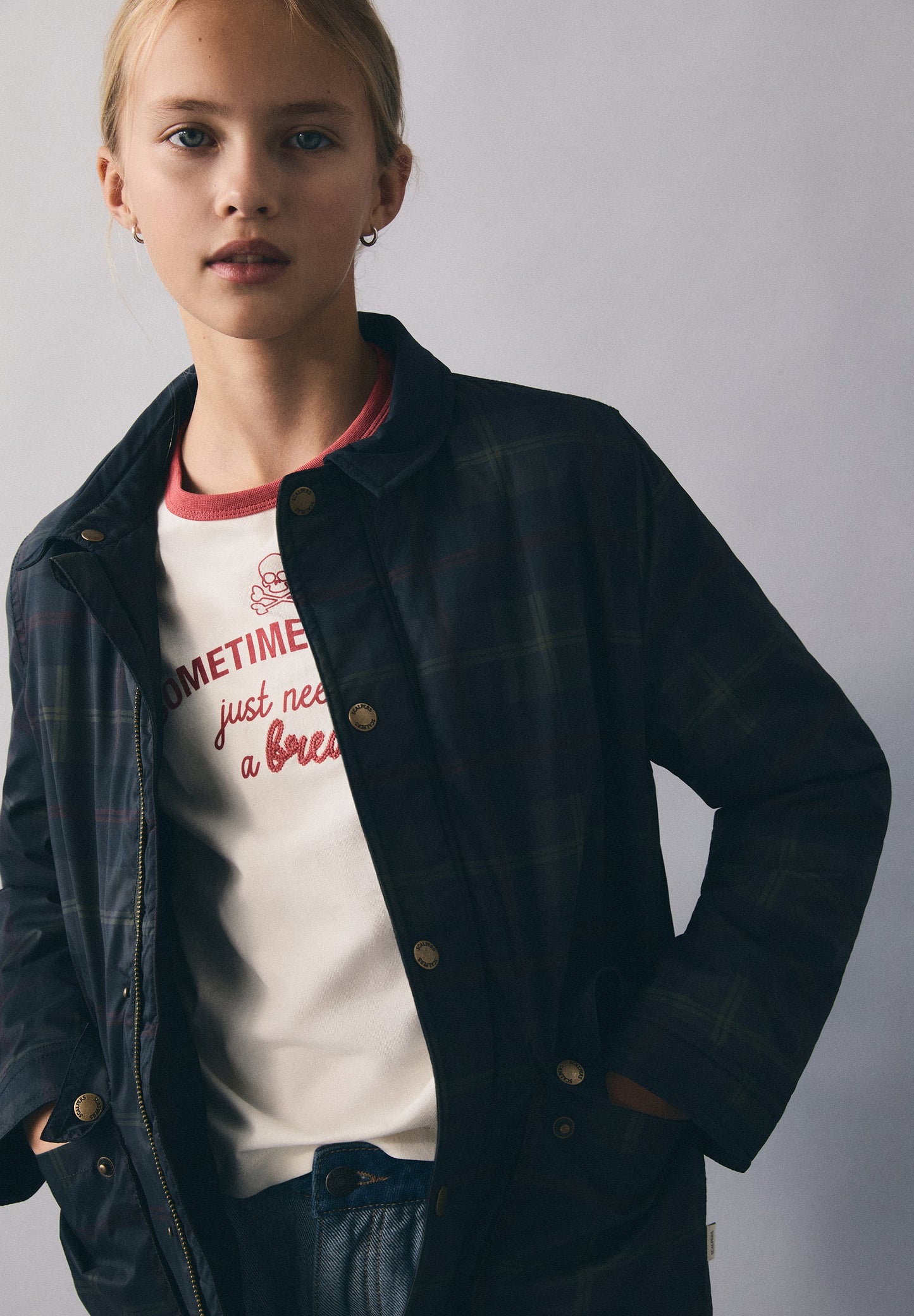 CHECK WAXED JACKET
