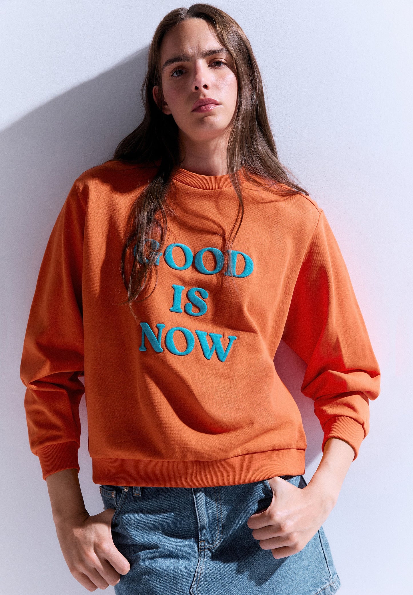 SLOGAN PRINT SWEATSHIRT