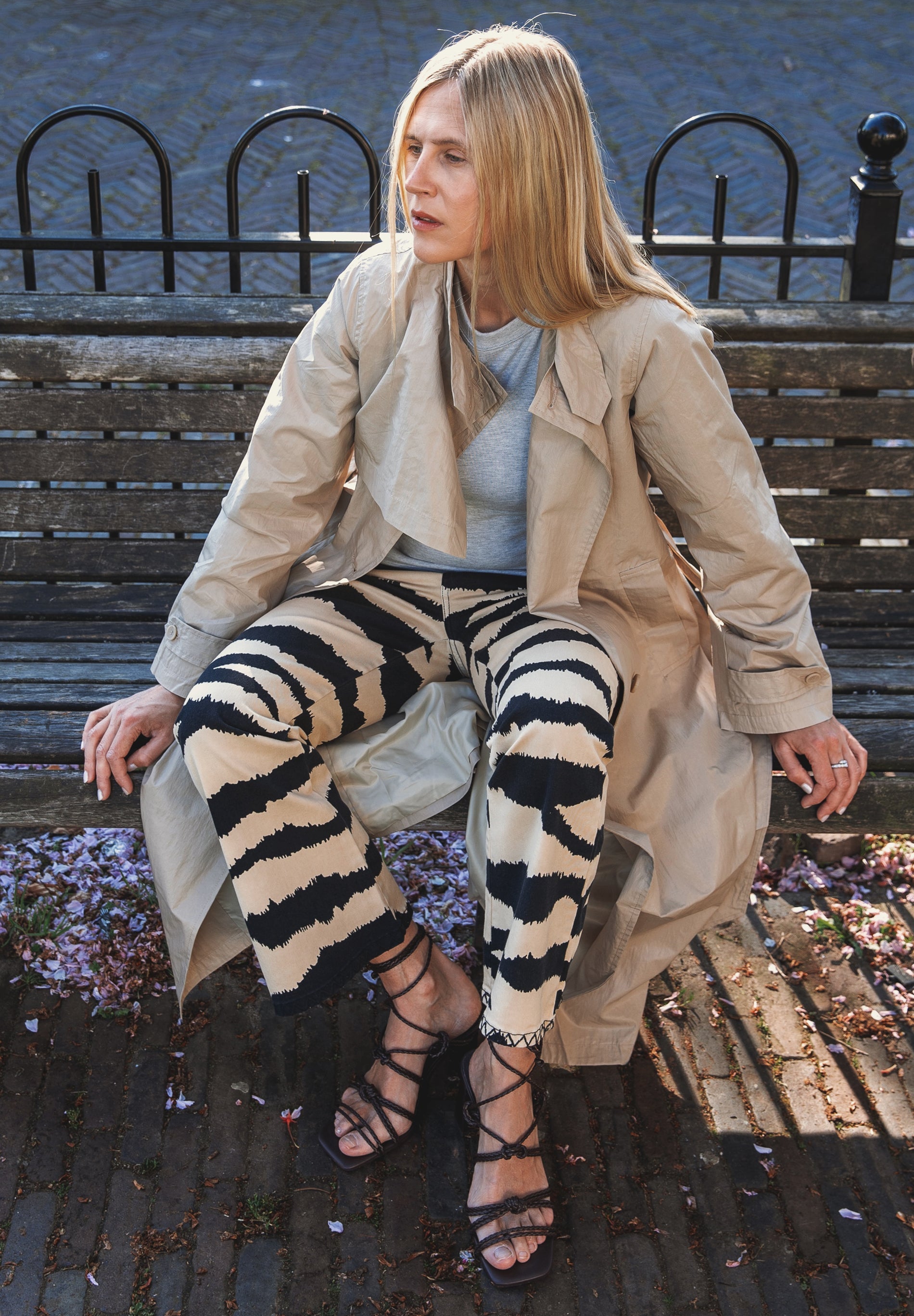 ANKLE ZEBRA DENIM PANT