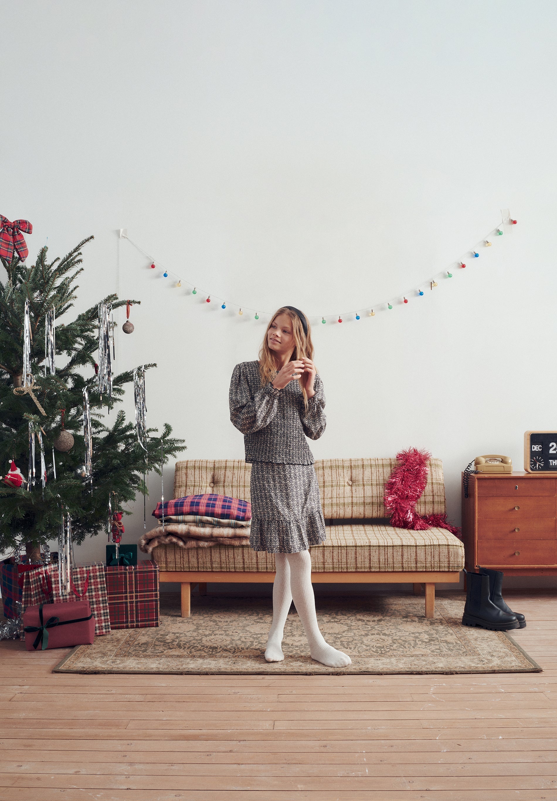PRINT BLOUSE WITH RUFFLE