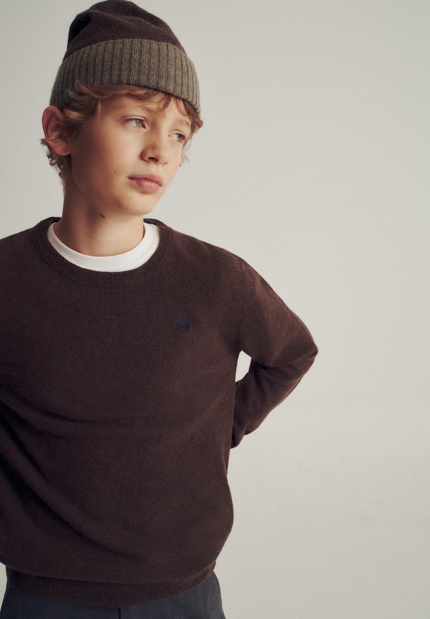 SKULL SWEATER WITH ELBOW PADS