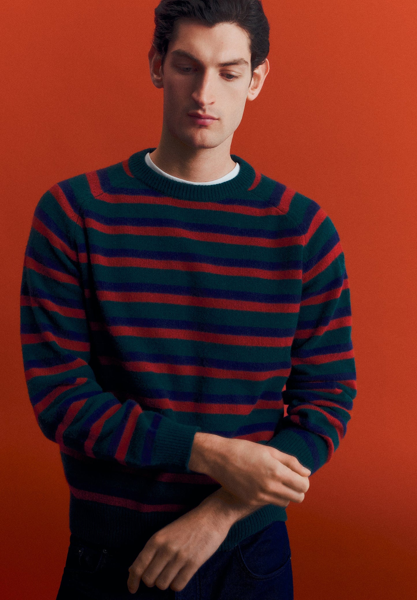 STRIPED WOOL SWEATER