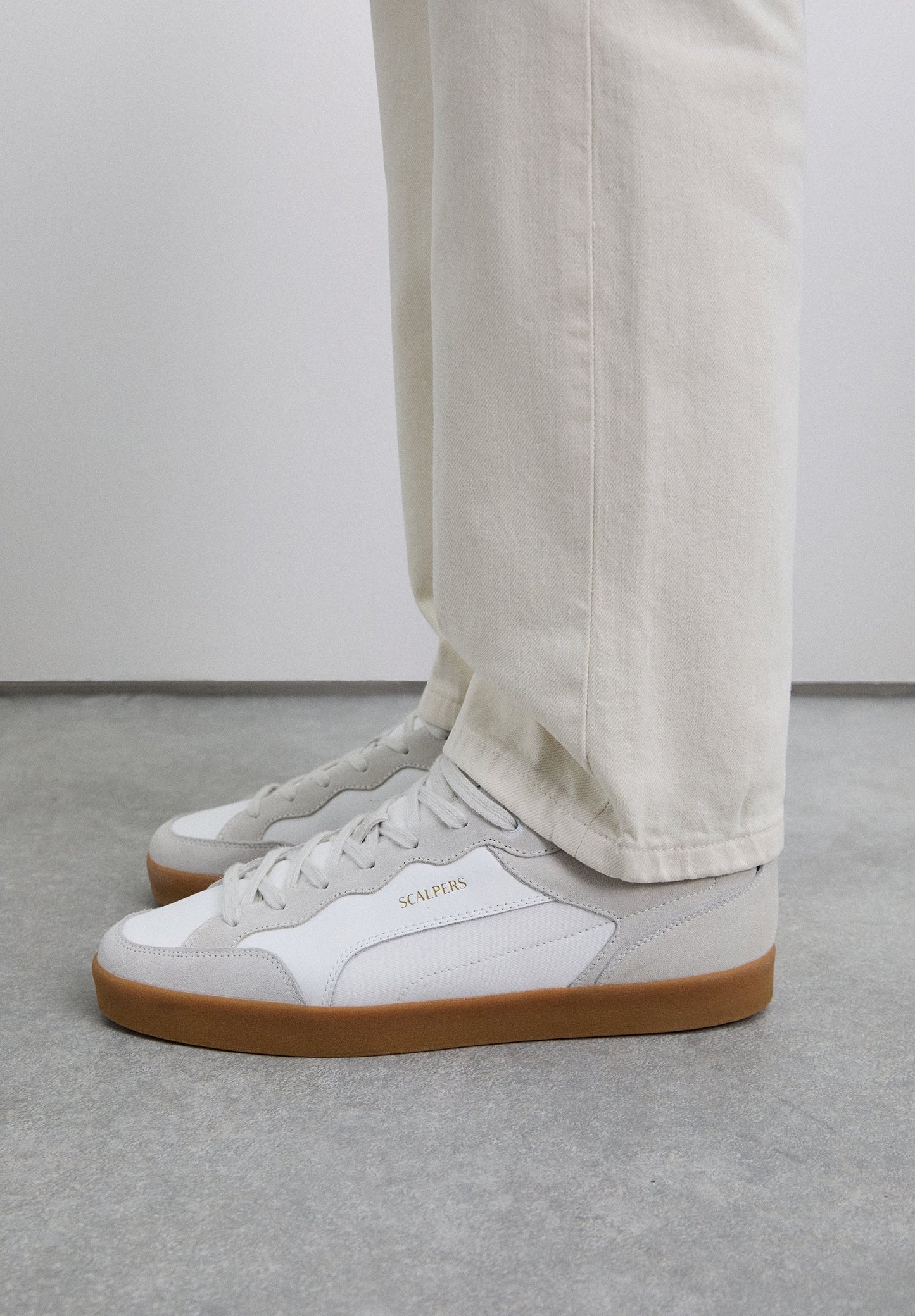 LEATHER AND SUEDE SNEAKERS