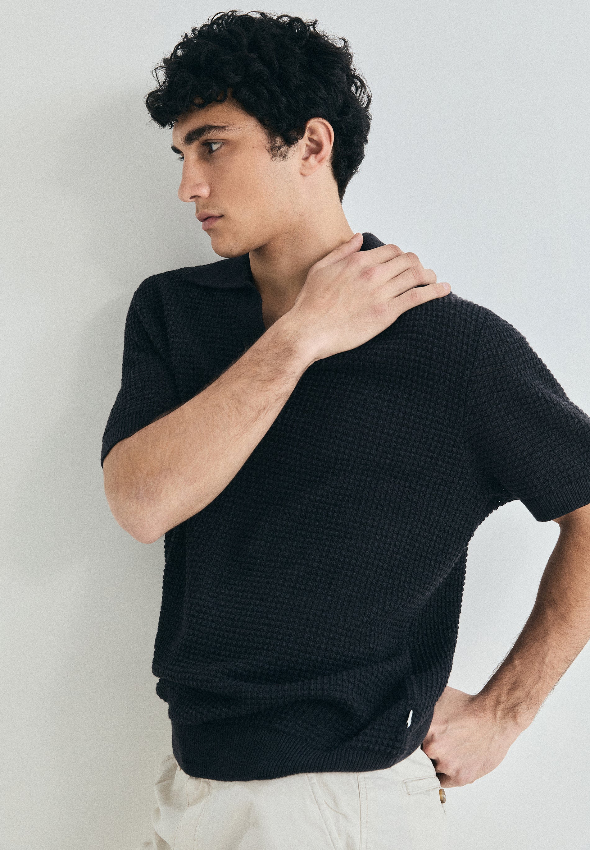 CROCHET POLO SHIRT