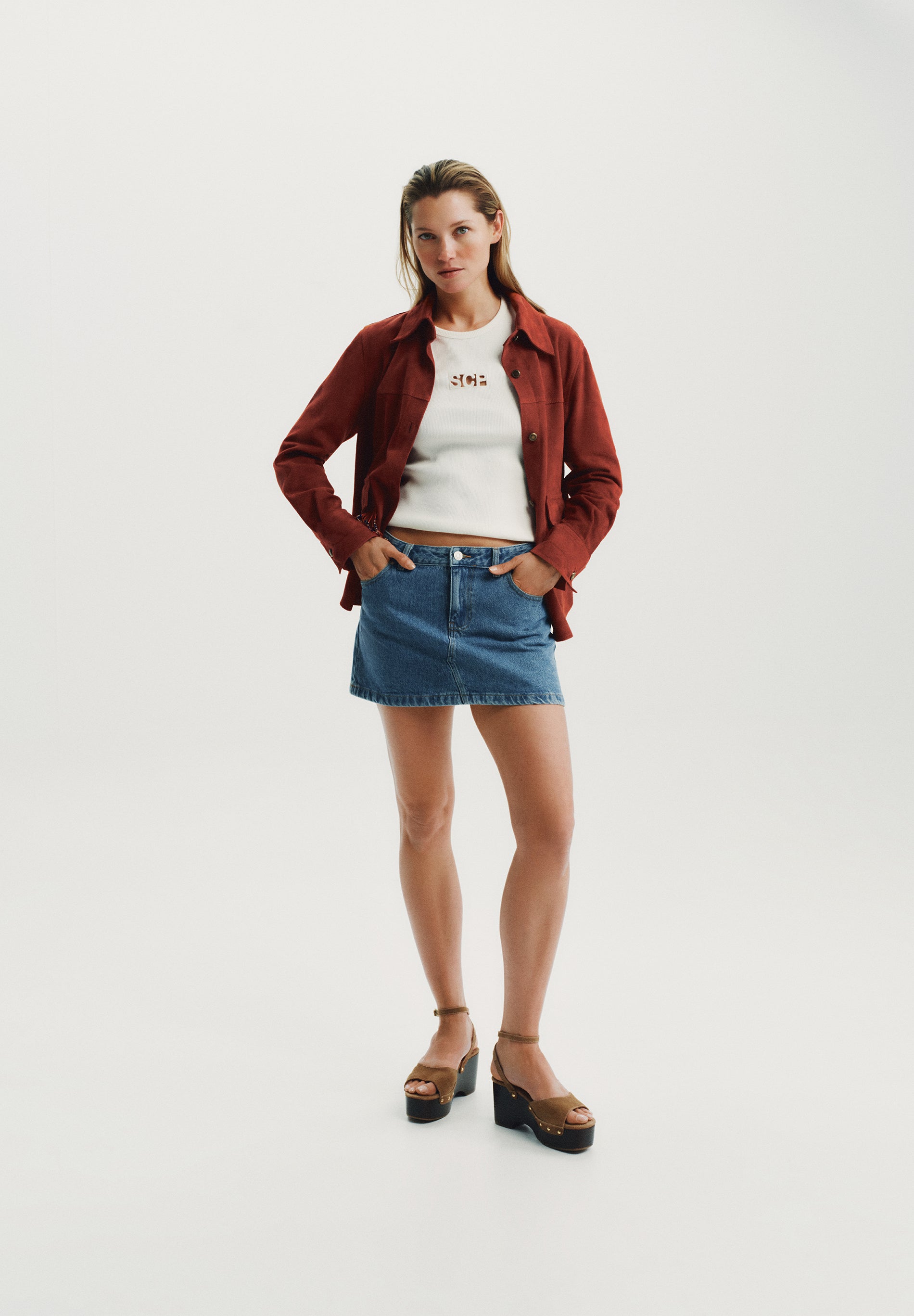 DENIM MINI SKIRT