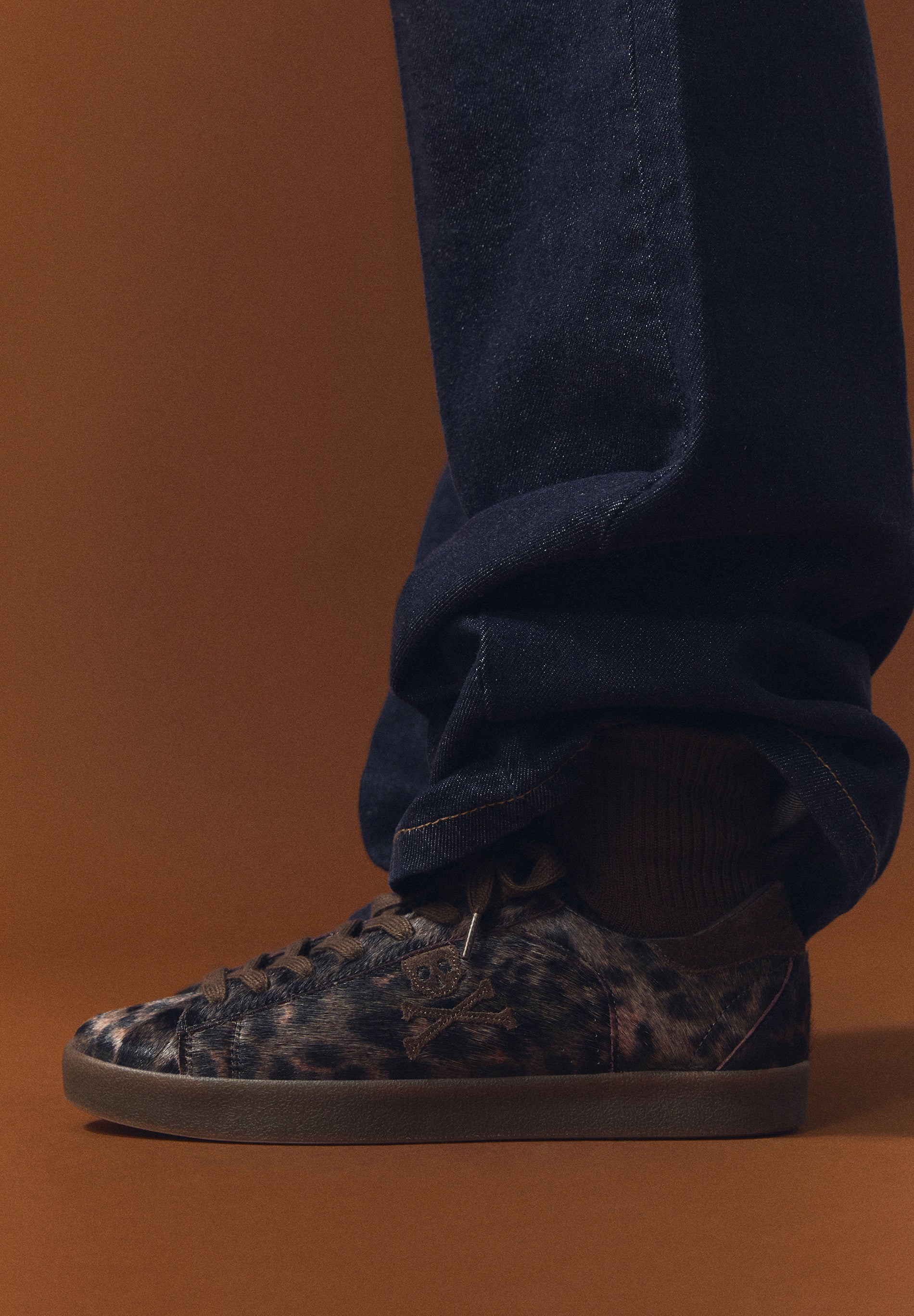 ANIMAL PRINT LEATHER SNEAKERS