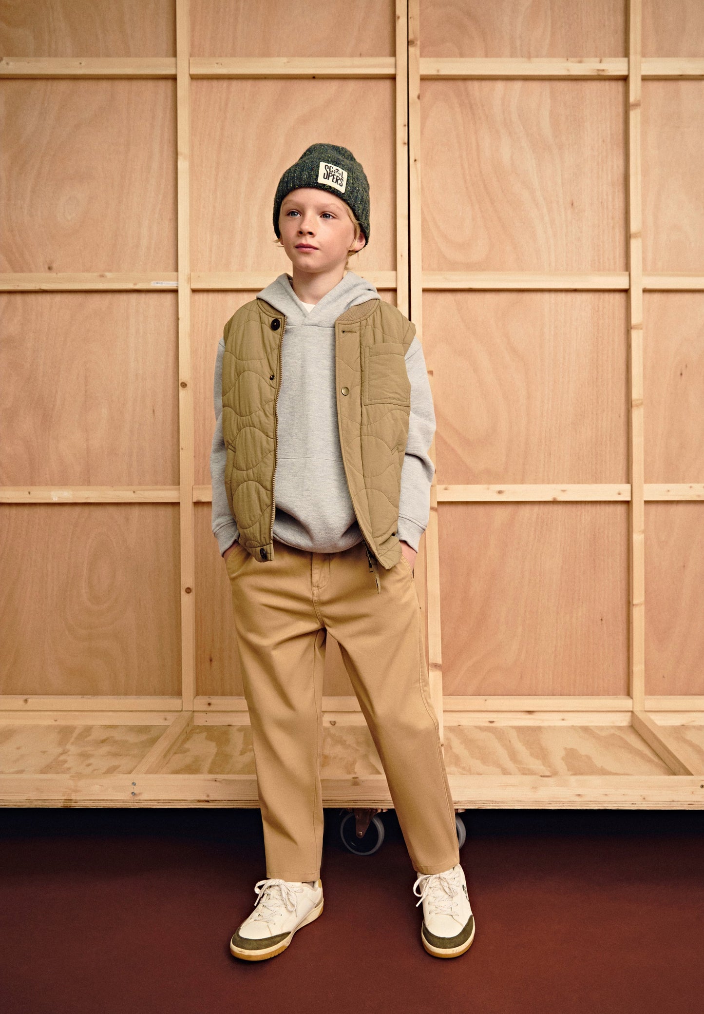 TROUSERS WITH TIE ELASTICATED TIE WAIST