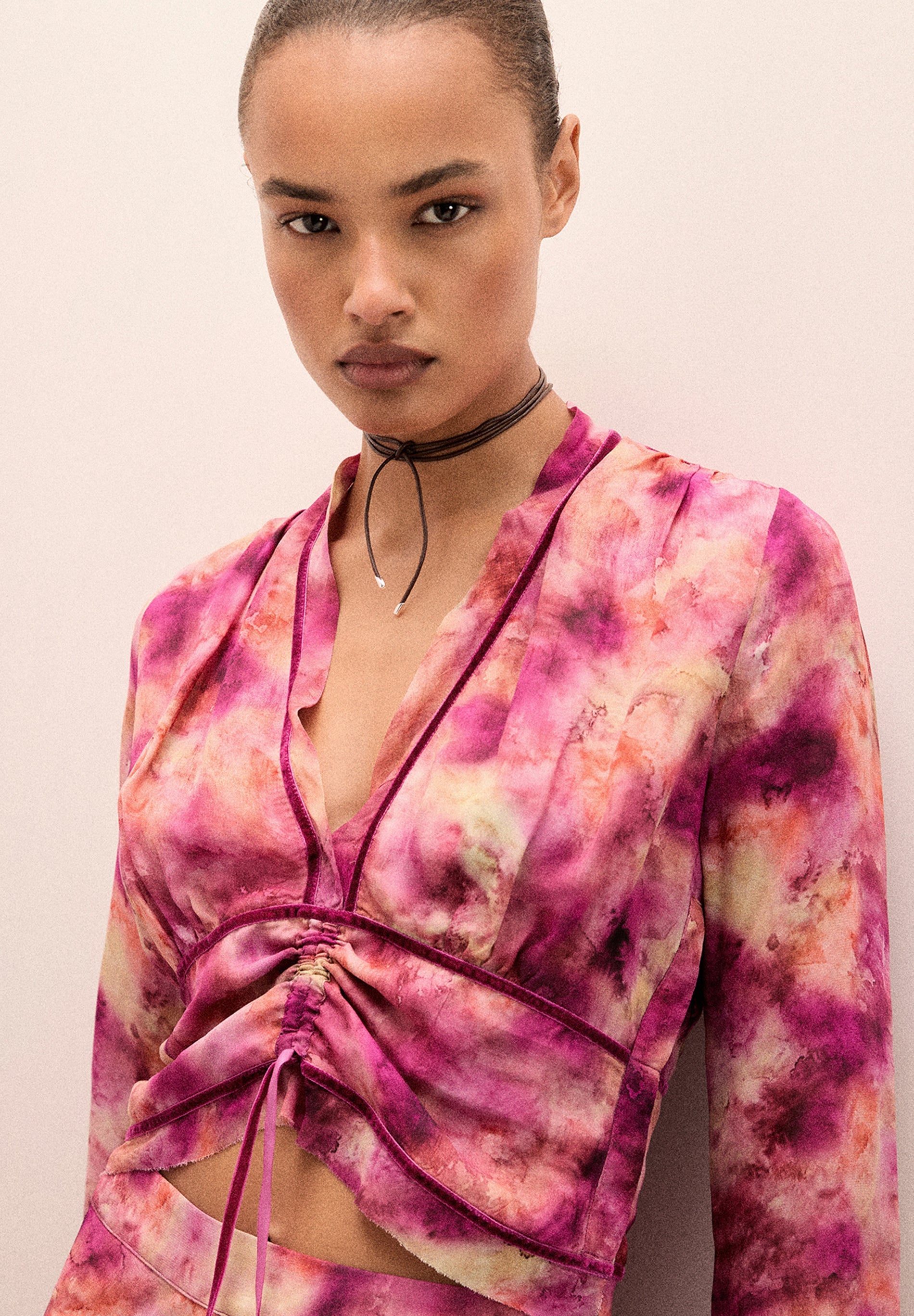 SCTIE VELVET PRINT SHIRT