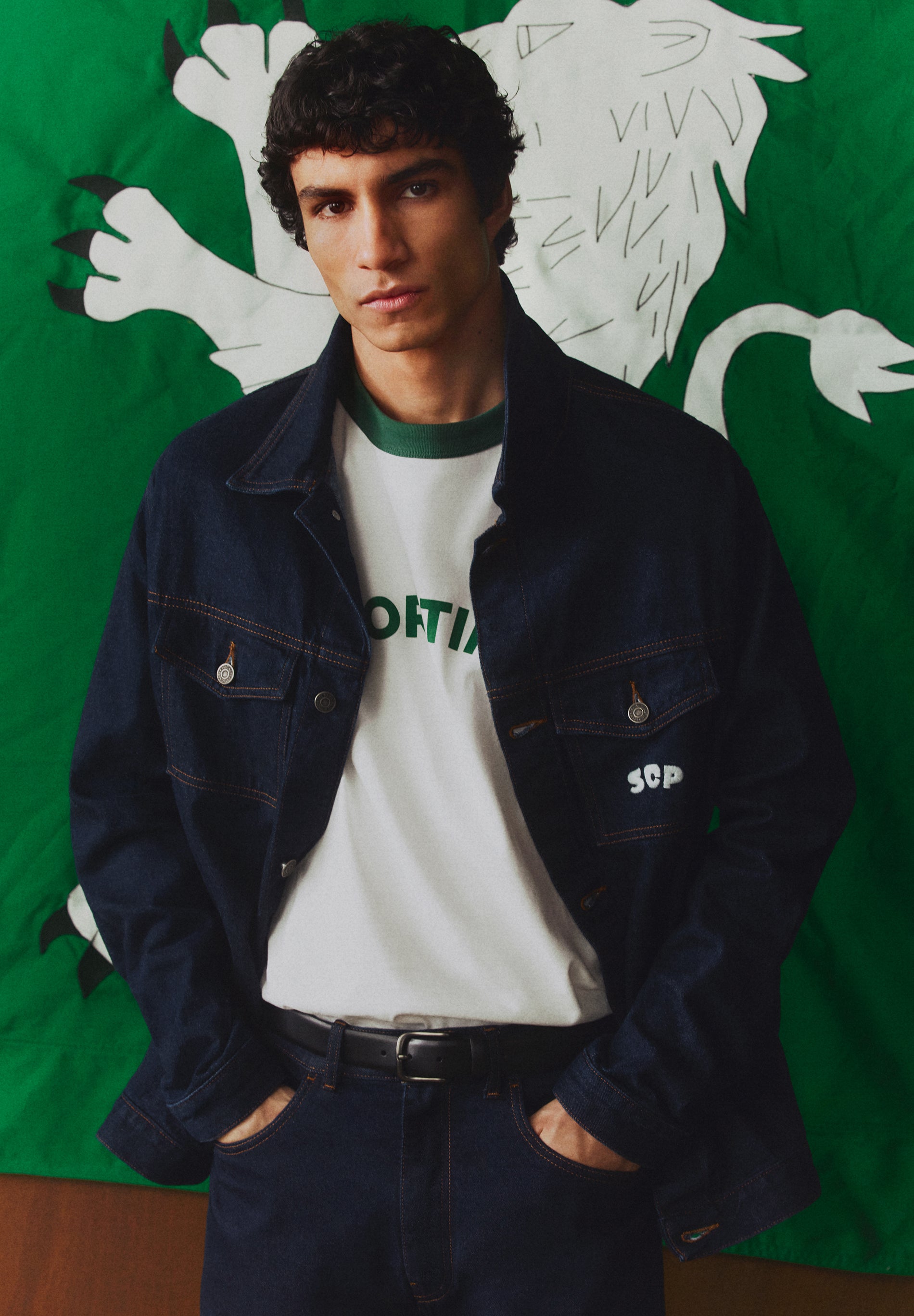 SCALPERS X SPORTING CP DENIM JACKET
