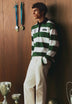 SCALPERS X SPORTING CP STRIPED POLO SHIRT