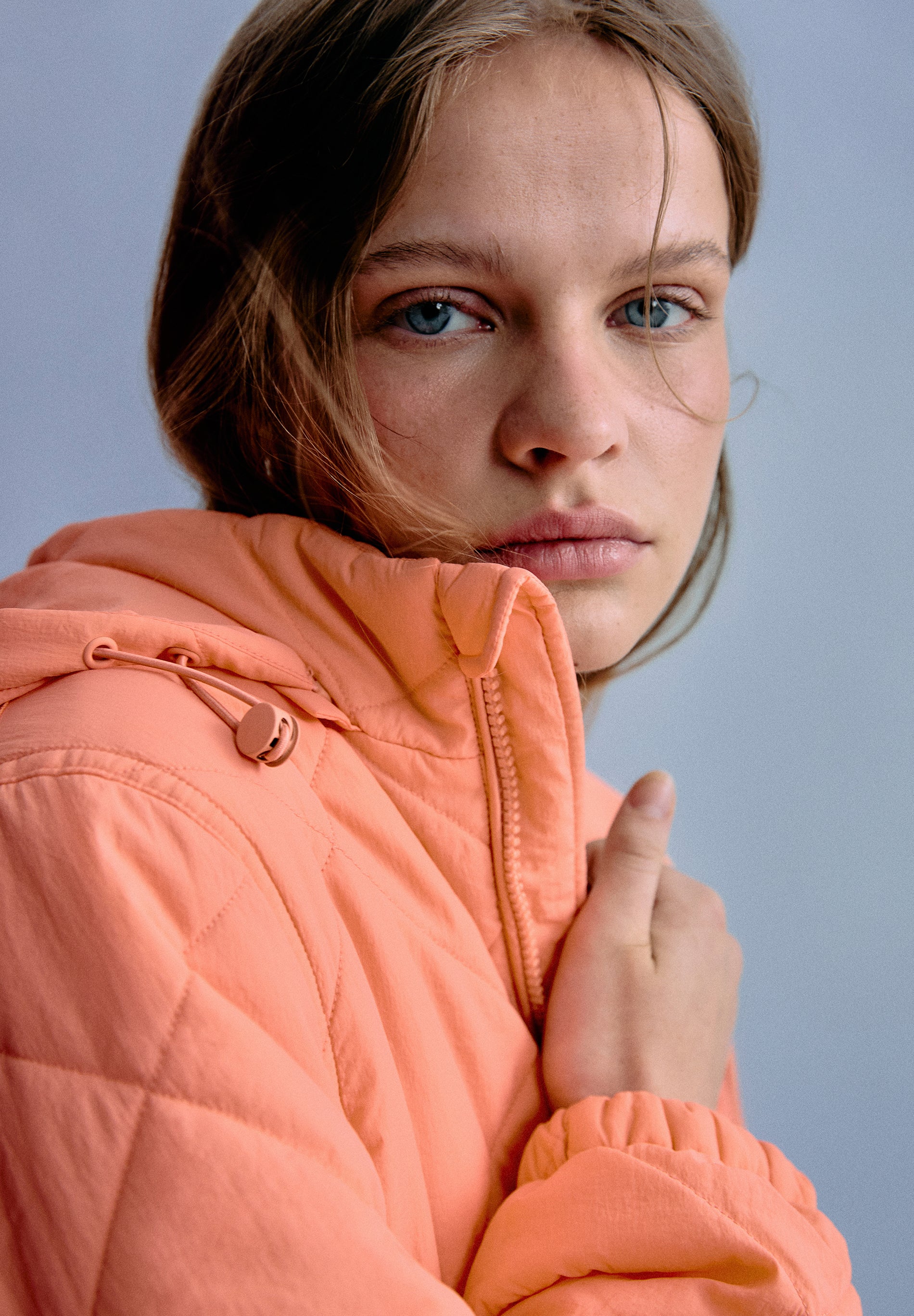 QUILTED COAT WITH HOOD