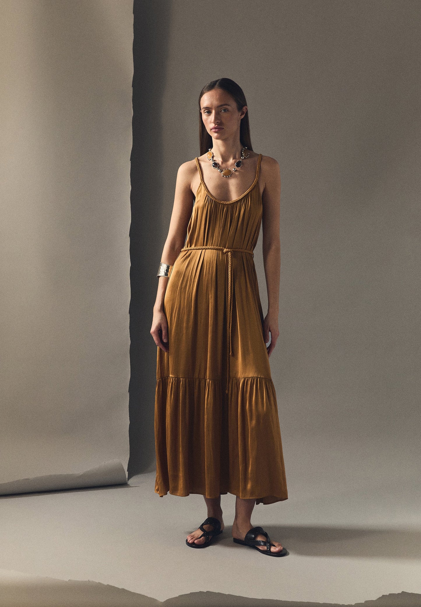 BRAIDED WAIST DRESS