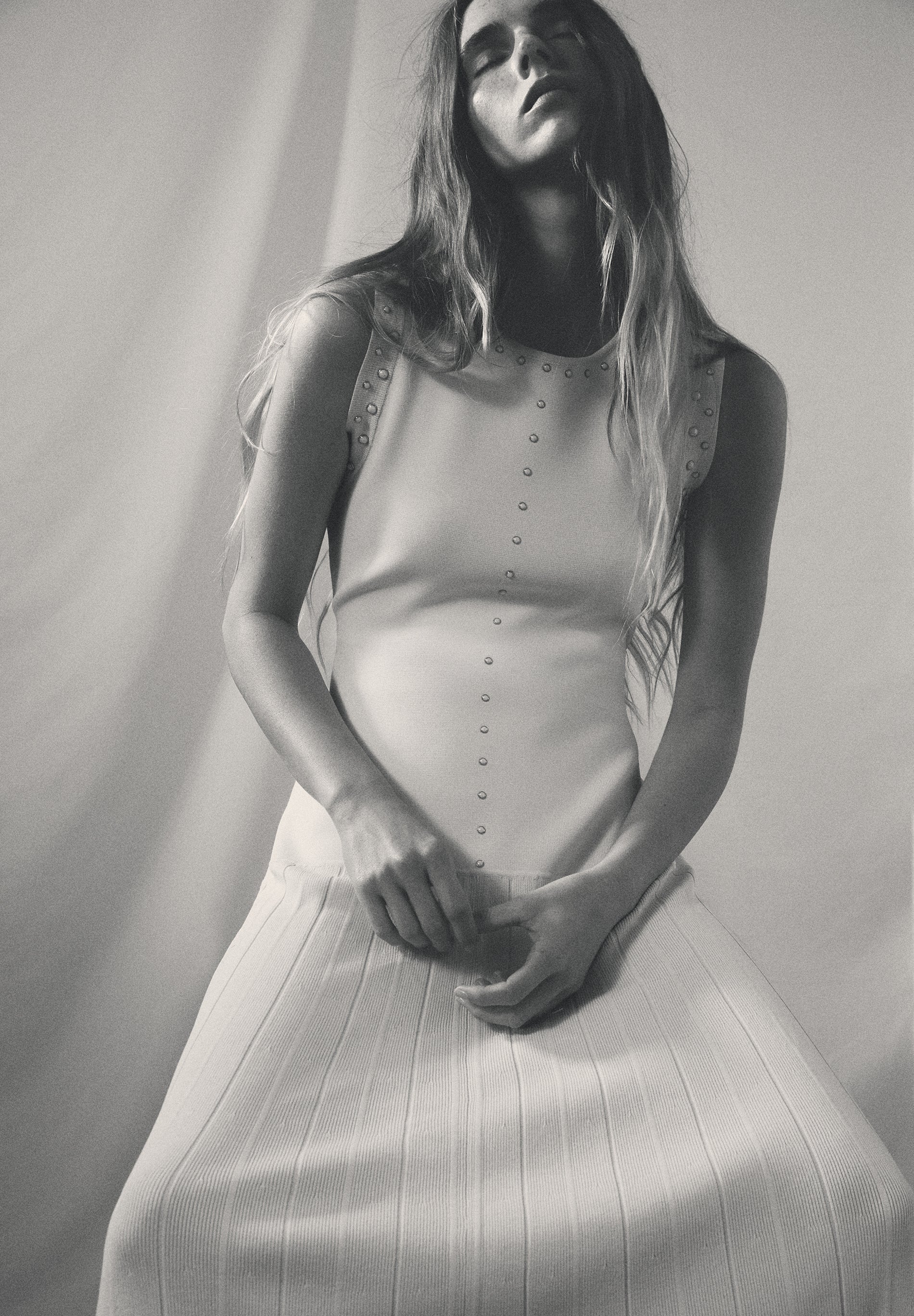STUDDED MIDI DRESS