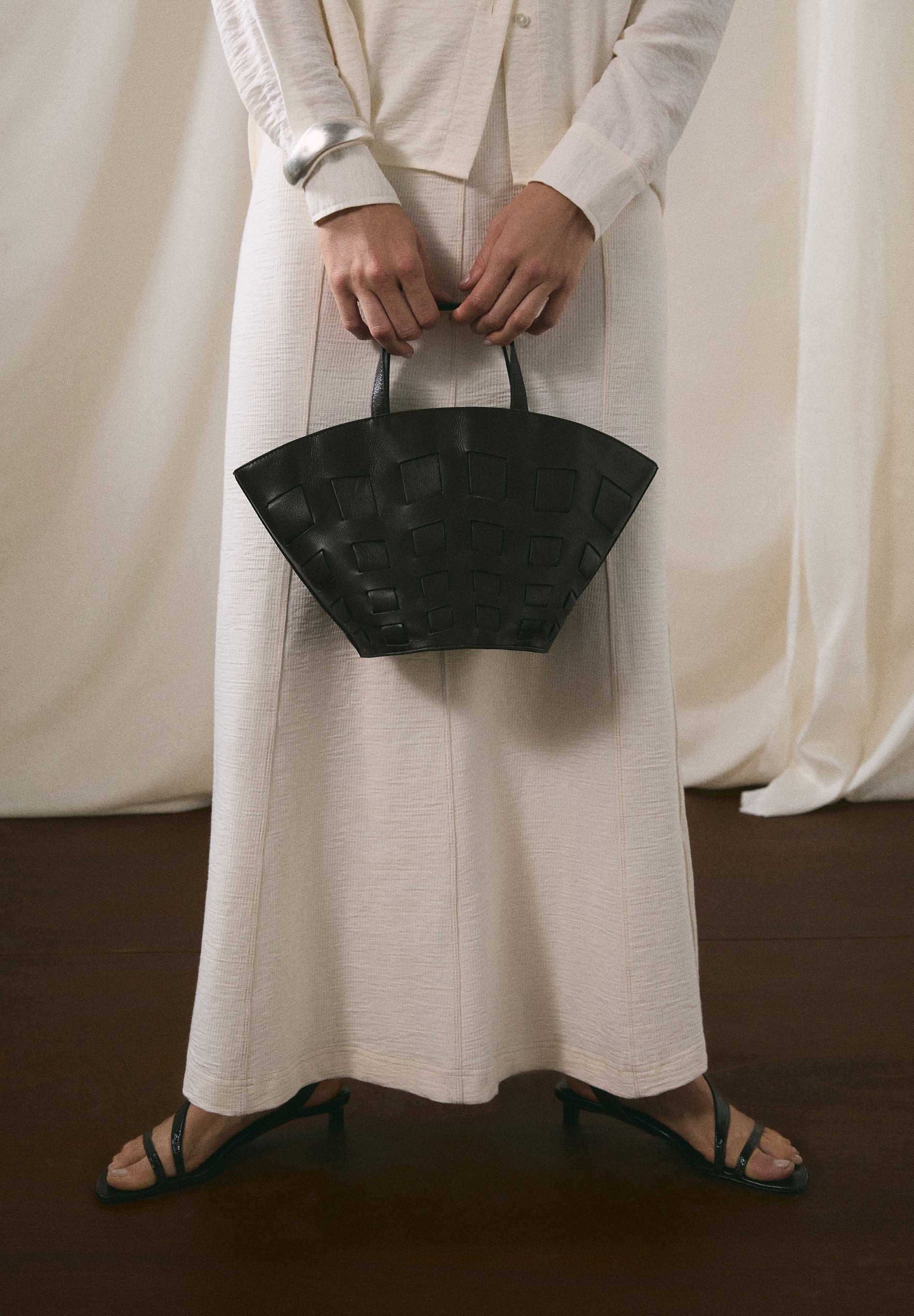 GEOMETRIC LEATHER BAG