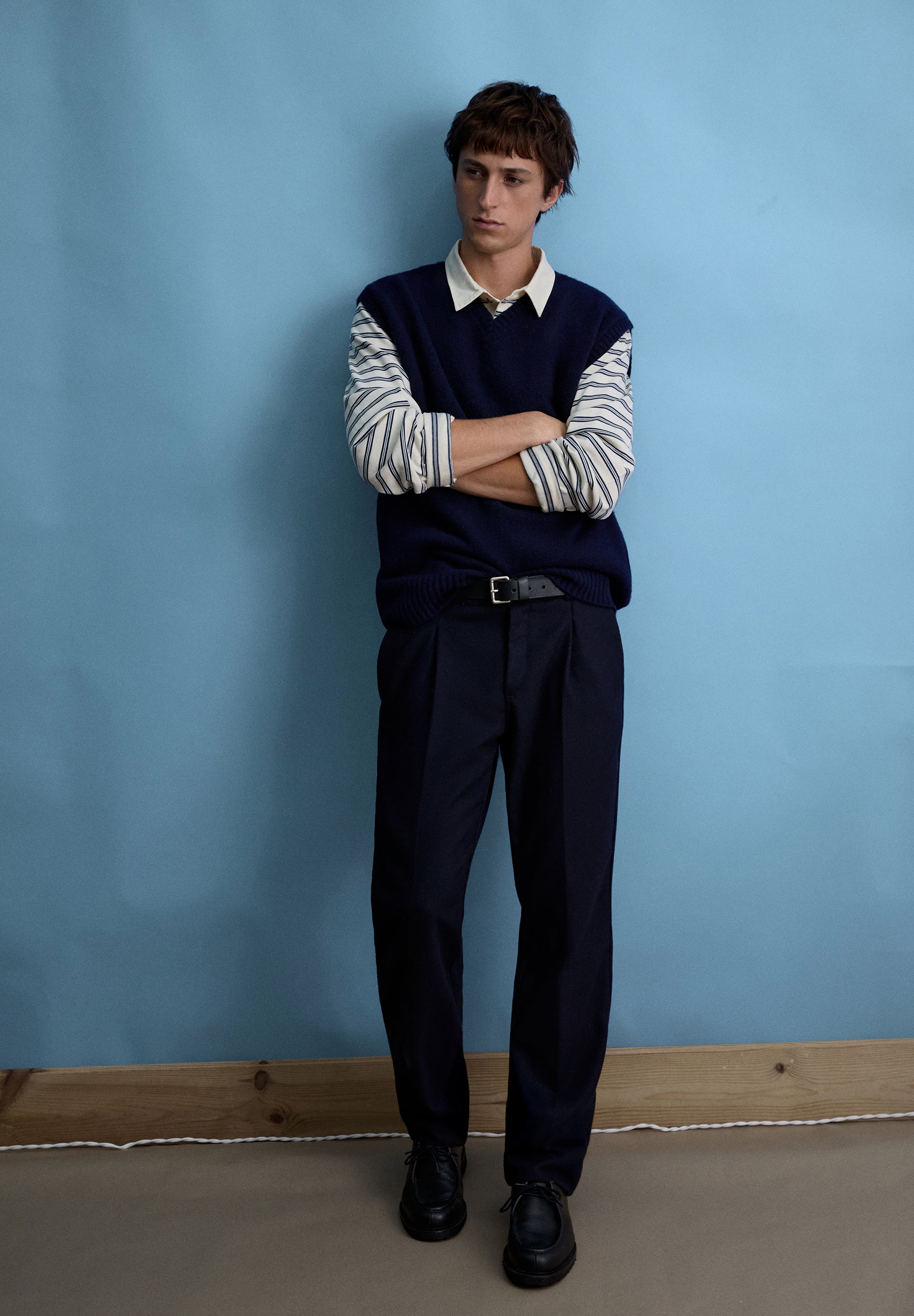 RELAXED PRINTED KNIT POLO SHIRT