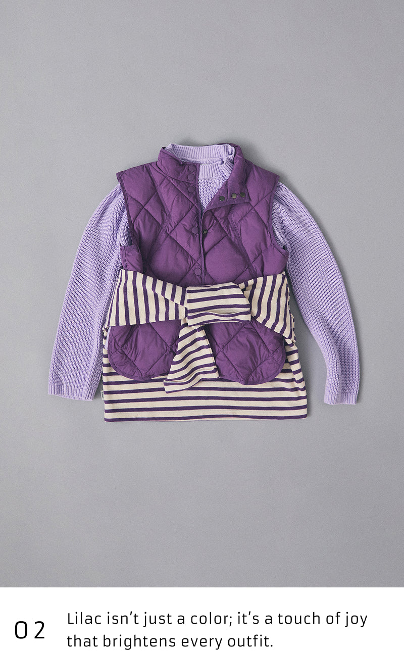 QUILTED GILET WITH STITCHING