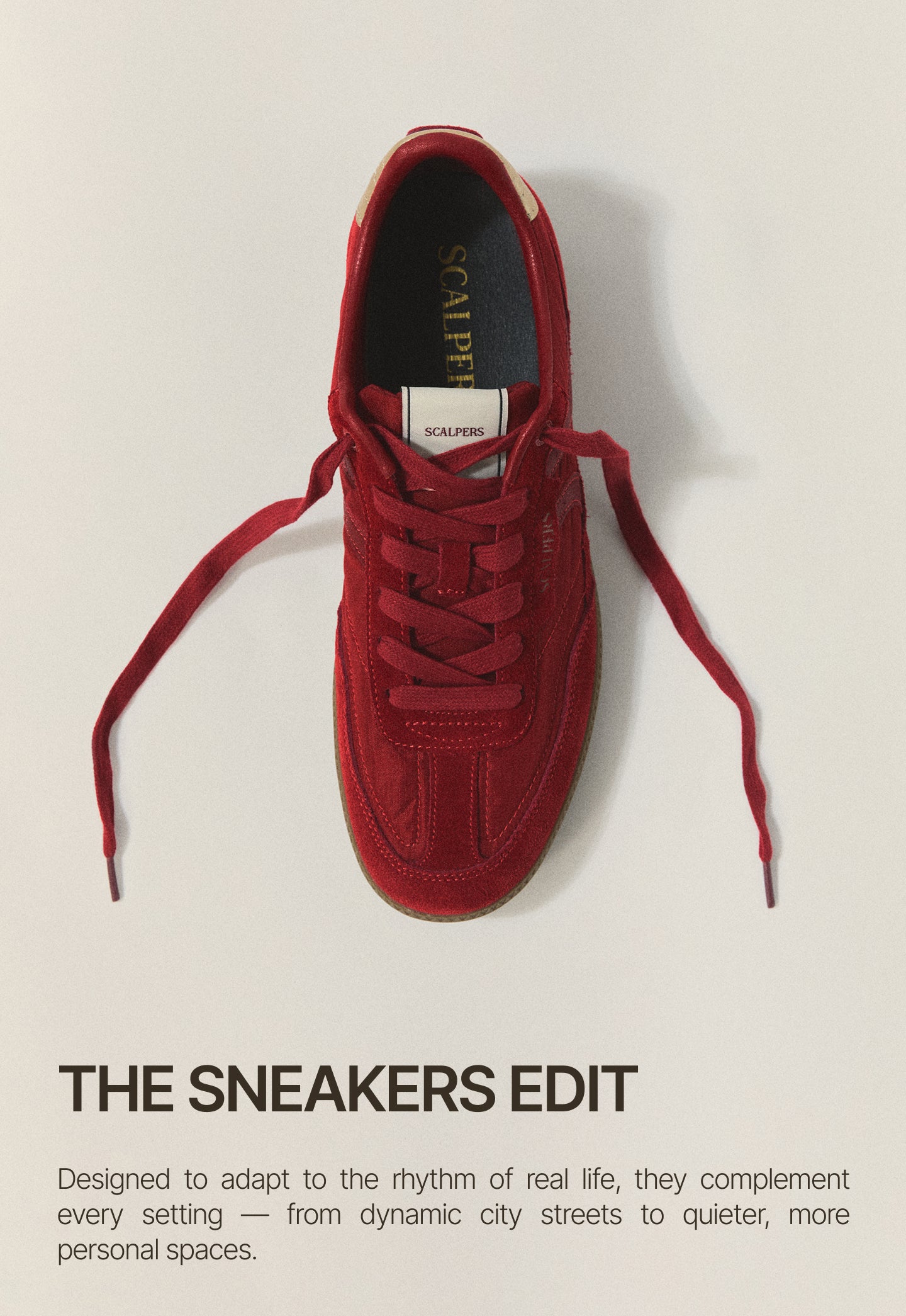 SUEDE SNEAKER WITH METALLIC HEEL