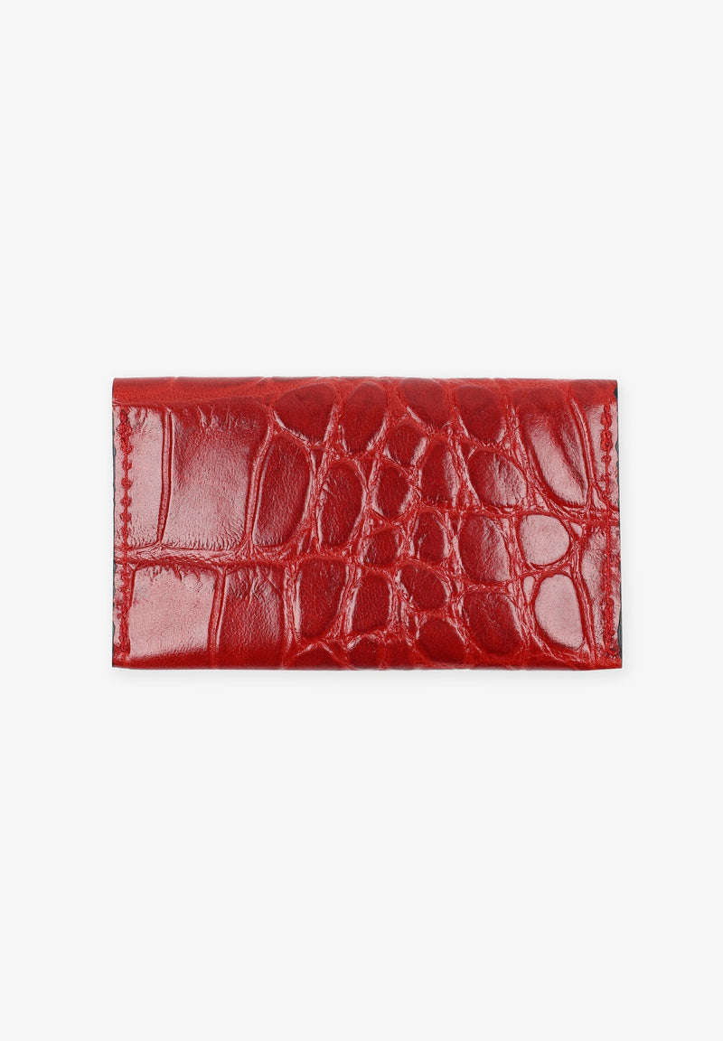 EMBOSSED LEATHER CARD HOLDER